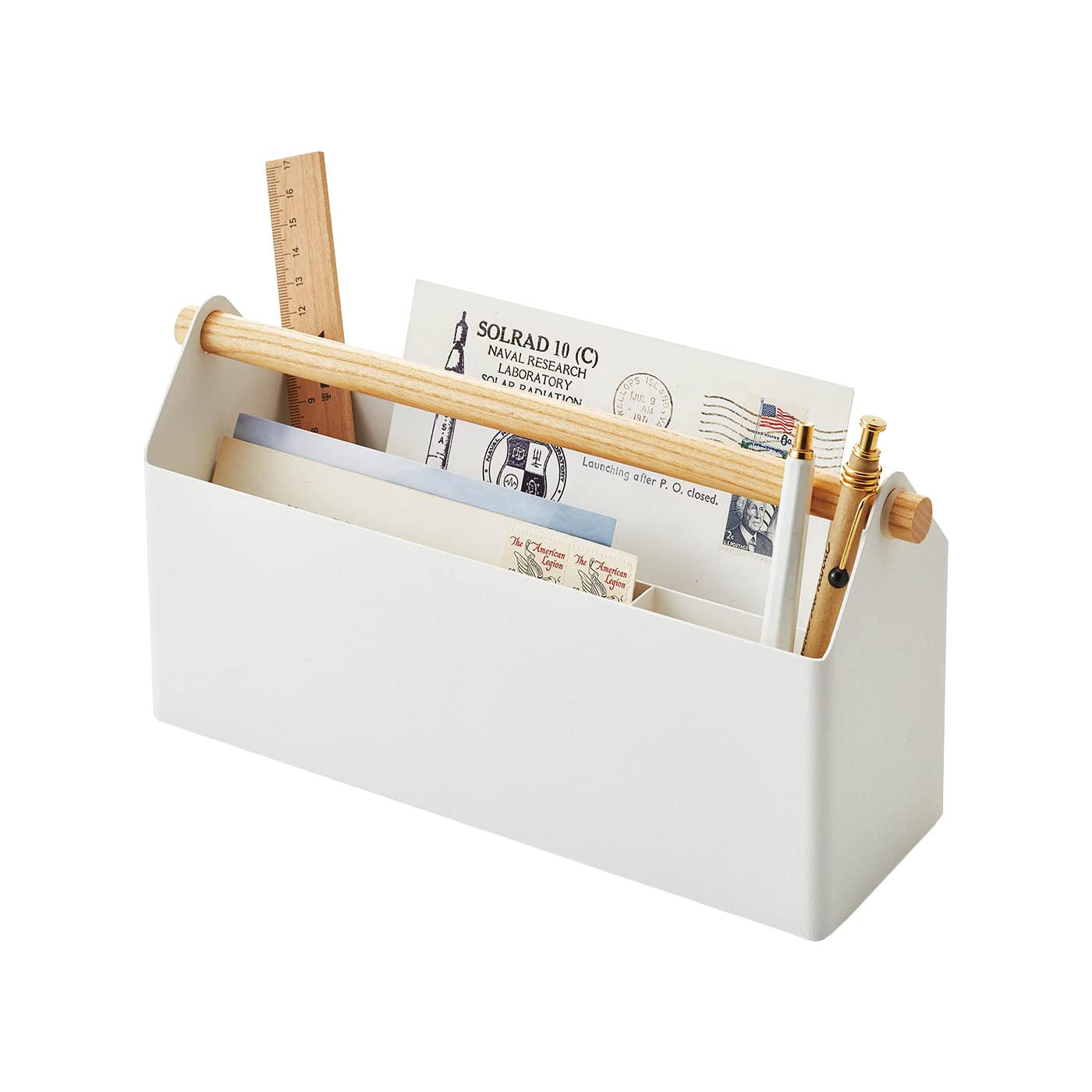 YAMAZAKI White Desk Organizer for Home Office