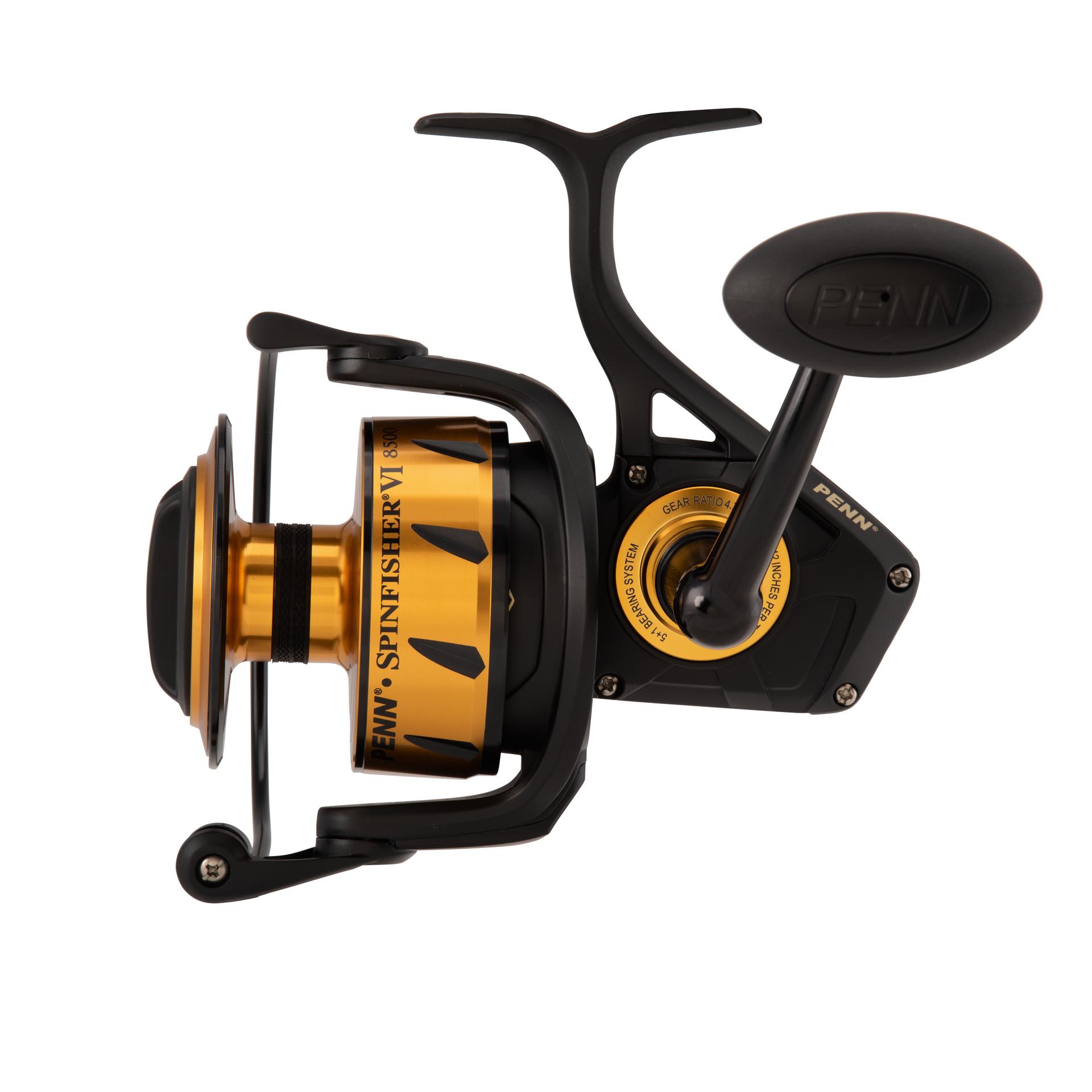 Penn Spinfisher VI Spinning Fishing Reel - Saltwater & Freshwater, 6+1 Shielded Bearings, HT-100 Drag System - Perfect for Surf Fishing, Pier Fishing & Offshore Angling