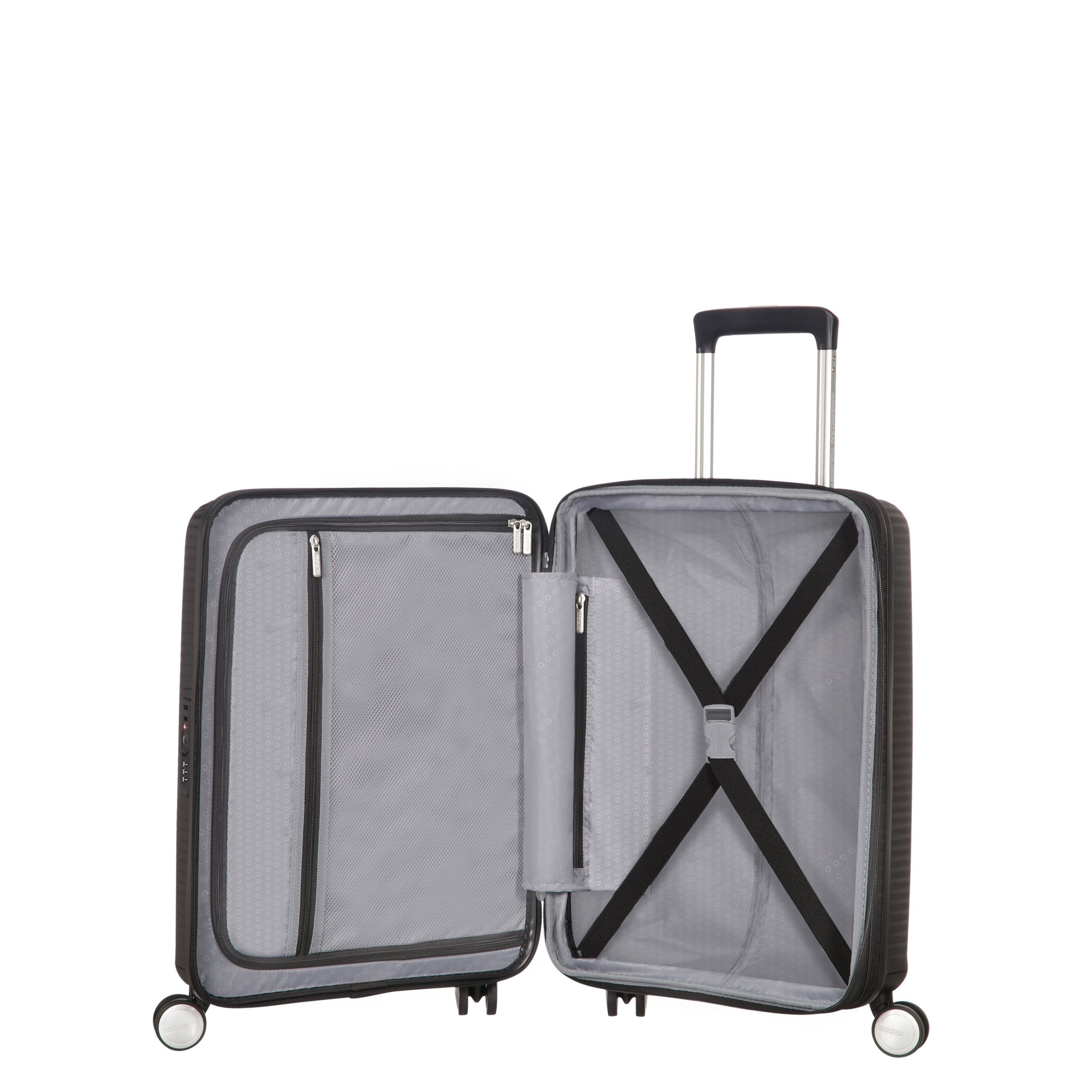 American Tourister Curio Spinner Expandable Carry On Luggage - Lightweight Hardshell Suitcase for Air Travel, Business Trips & Weekend Getaways