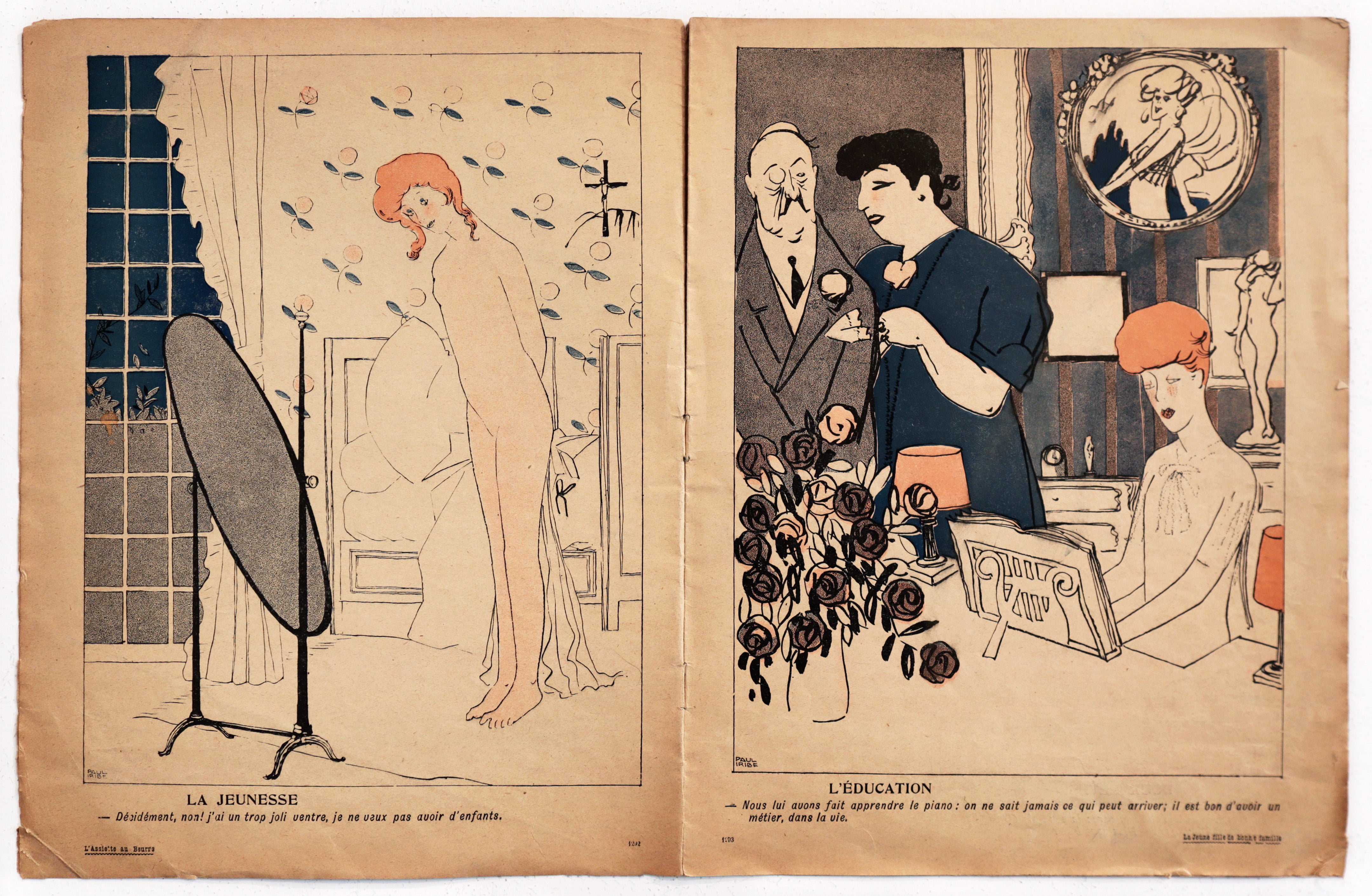 1902 & 1906 L'Assiette au Beurre Rare French Satirical Booklets - Issues No.43 & No.289 - Vintage Collectibles for History Buffs & Art Enthusiasts