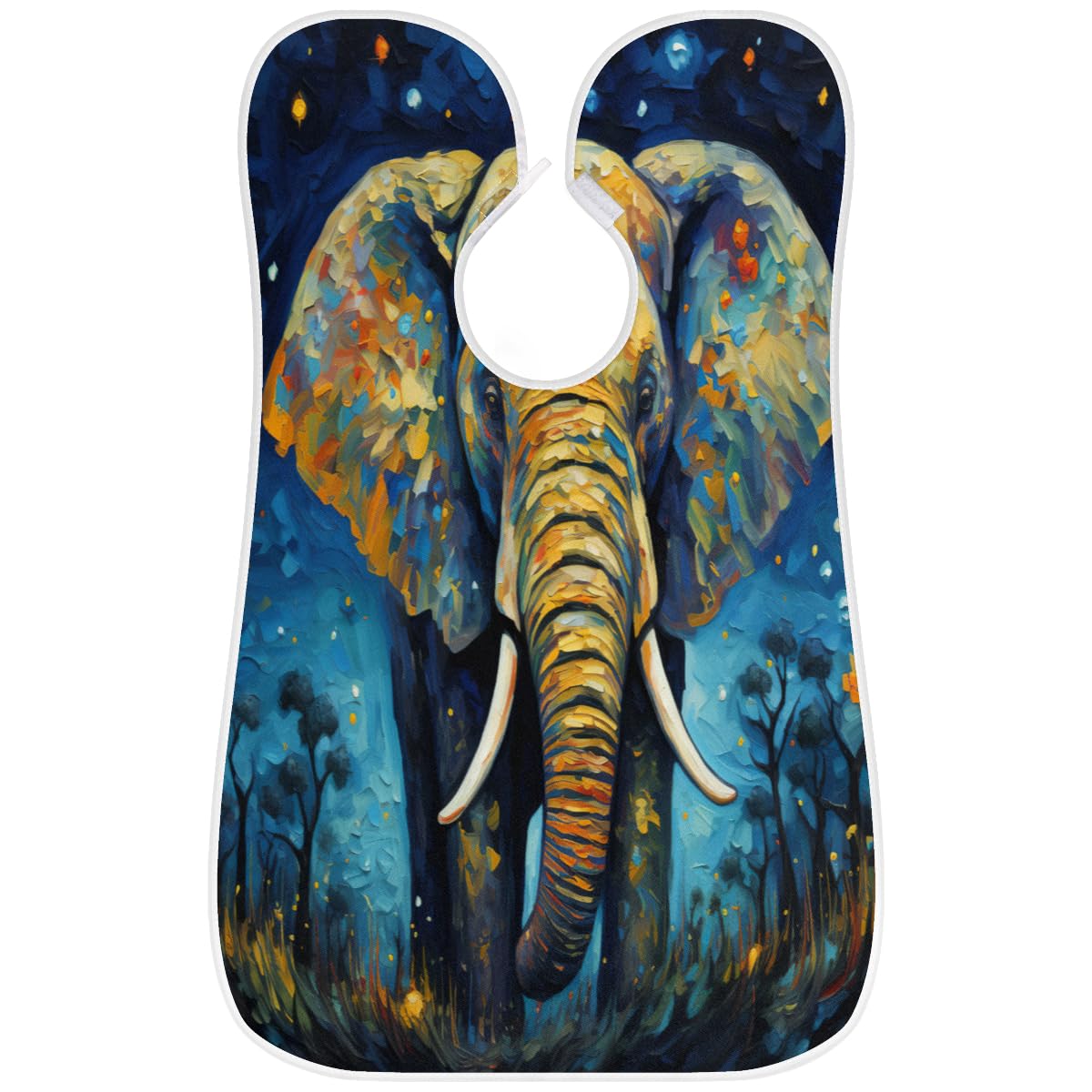 Men's Elephant Oil Paint Beard Shaving Bib - Waterproof Hair Dye Apron for Barbers & Artists - Sink Cleaner & Beard Trimming Accessory - Perfect for Salon, Home Grooming & Makeup Protection