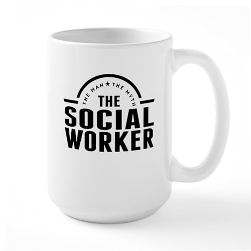 White - The Man The Myth The Social Worker Mugs
