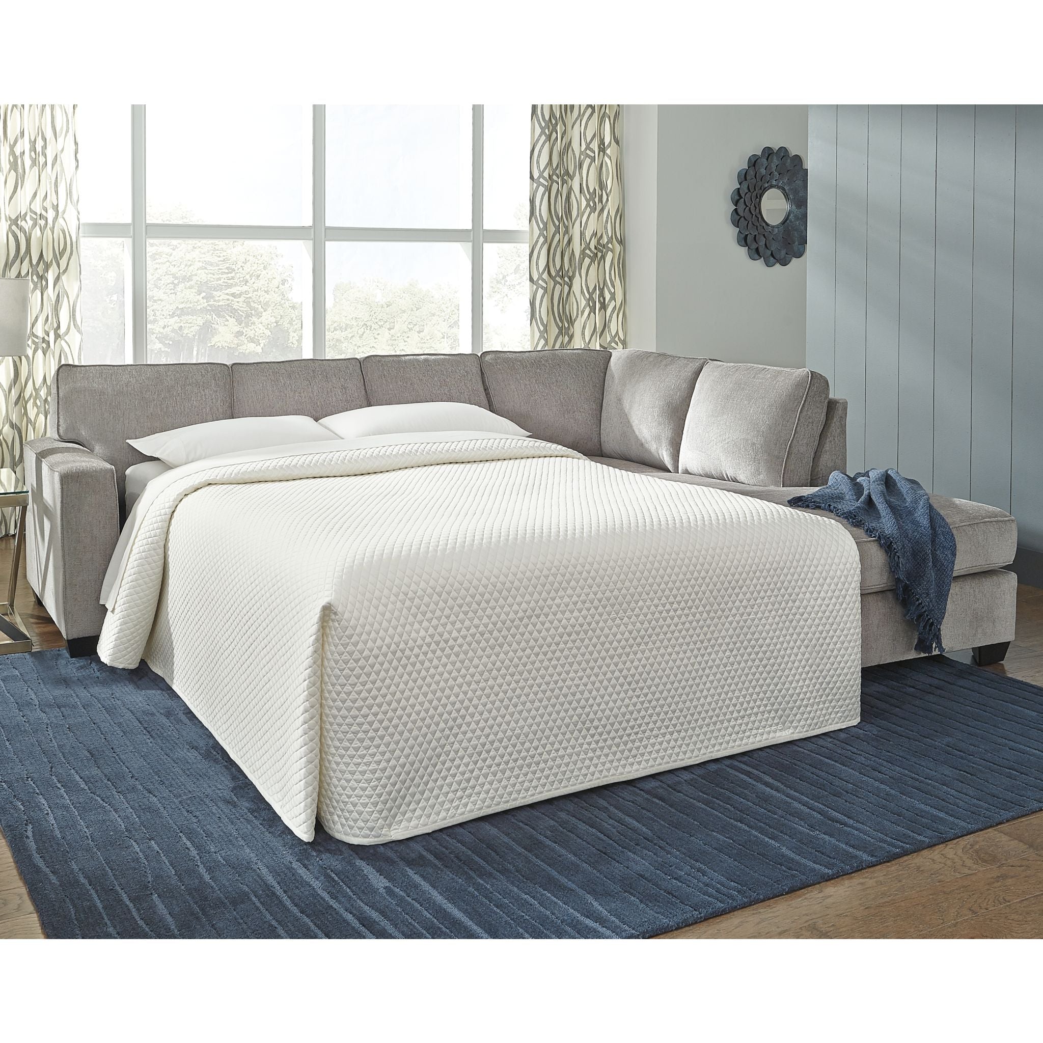 Altari 2-Piece Sleeper Sectional Sofa with Chaise Lounge - Convertible Sleeper Sofa Bed for Small Spaces, Living Room & Guest Room Furniture - Comfortable Modern L-Shaped Couch with Storage