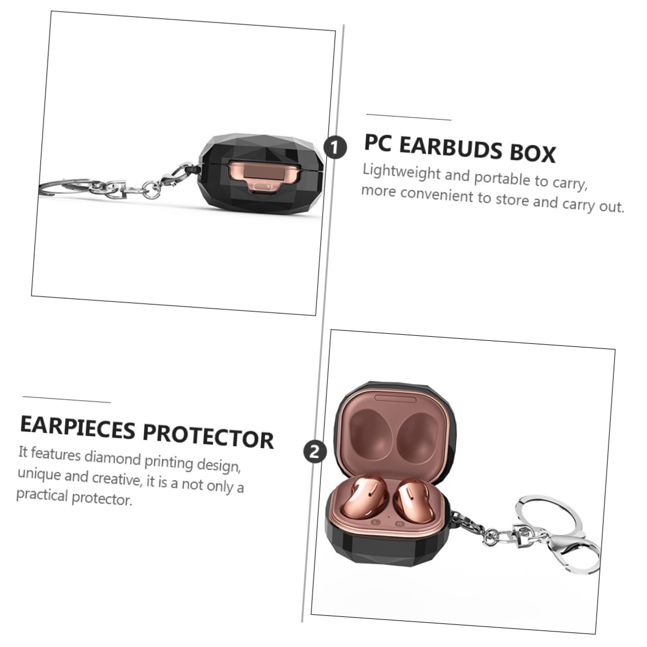 Angoily 1 Set Premium Earphone Case - Protective Storage Box for Earpieces, Computer Headsets & Accessories - Durable Travel Organizer for Office, Home & Commuting