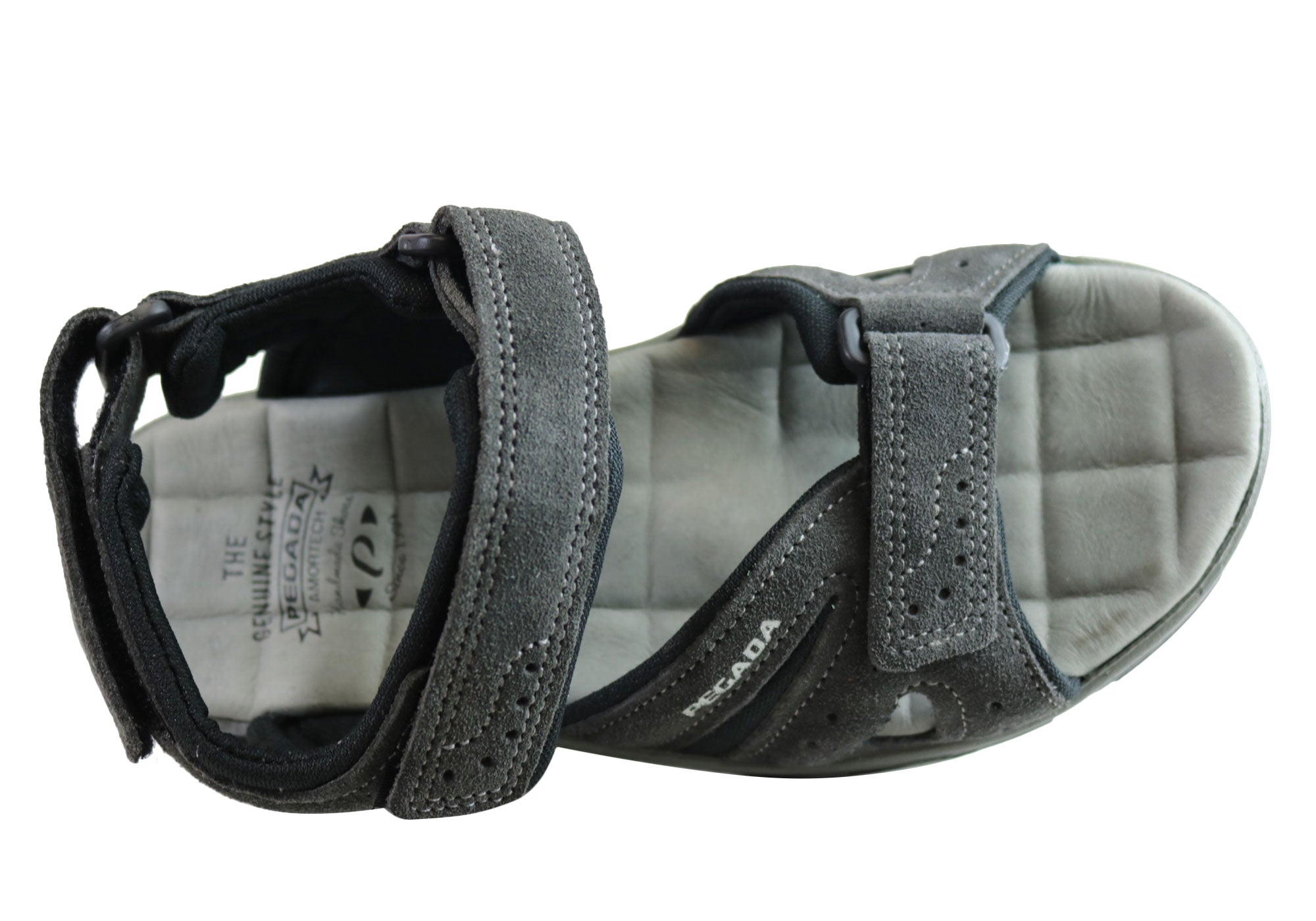 Pegada Jarrod Men's Leather Comfort Cushioned Sandals - Handmade in Brazil - Perfect for Beach, Vacation & Summer Outdoor Activities