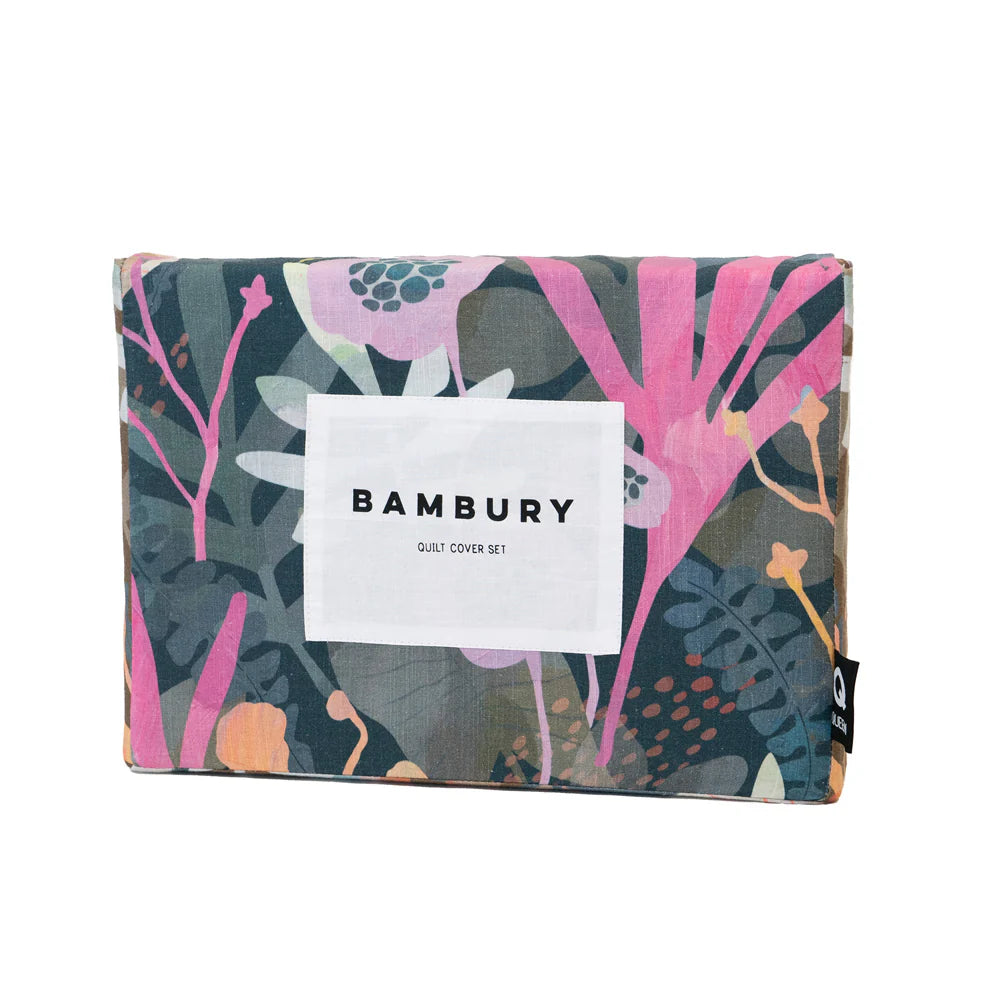 Bambury Hana Reversible Duvet Cover Set - Soft & Breathable Bedding Set for Queen Size - Perfect for Master Bedroom, Guest Room & Cozy Home Decor