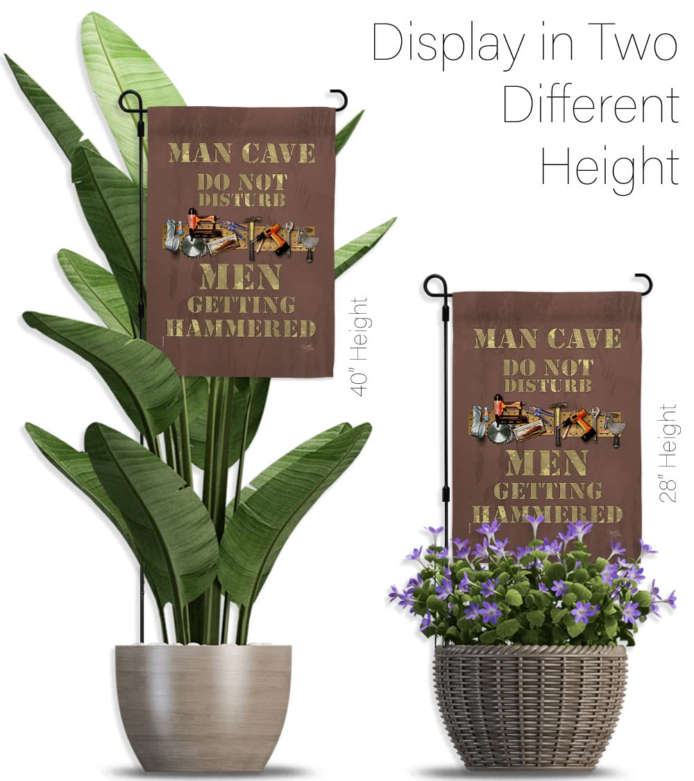 Man Cave Garden Flag Set - Double-Sided Inspirational Yard Decor for Outdoor & Home Use
