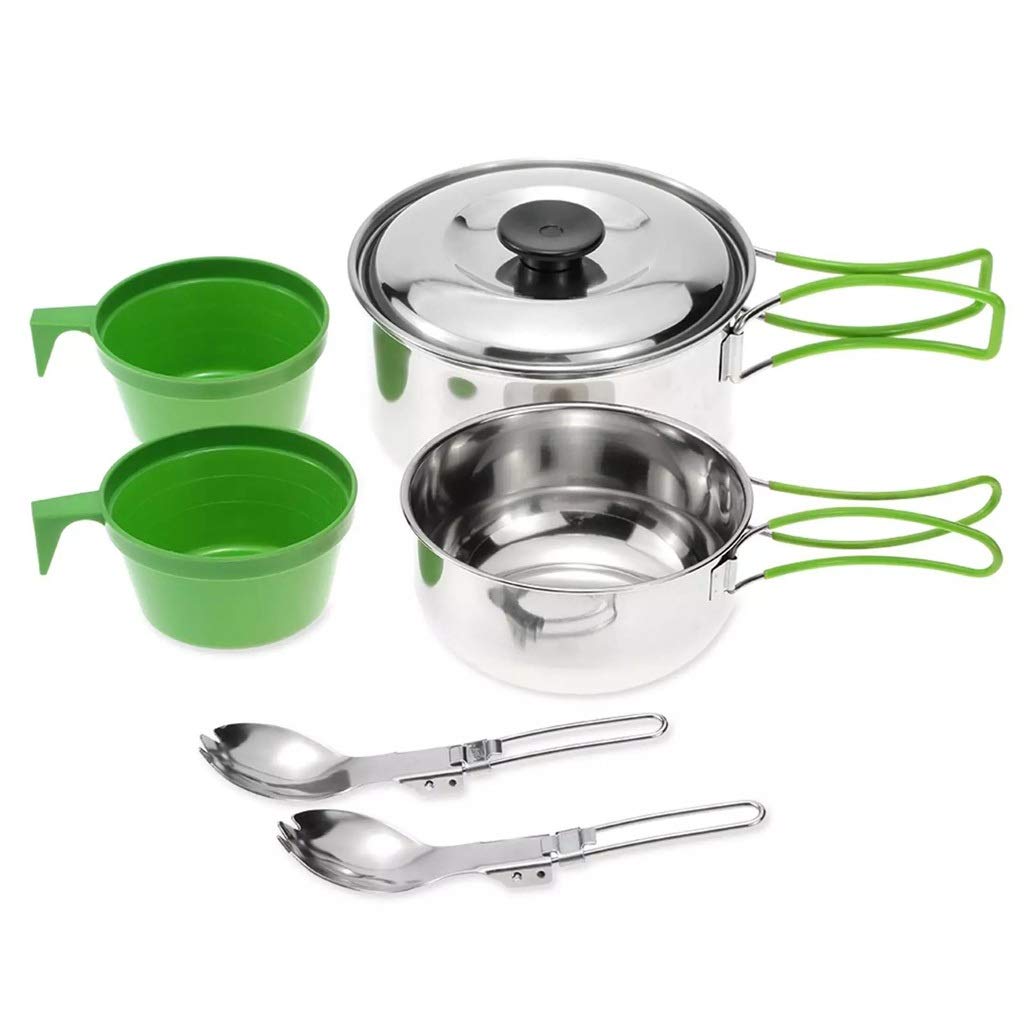 **Outdoor Camping Cookware Set - Lightweight Bowls, Cups, Spoons & Pot for Backpacking, Picnic & Travel | Durable Portable Tableware for Hiking, Camping & Outdoor Adventures**