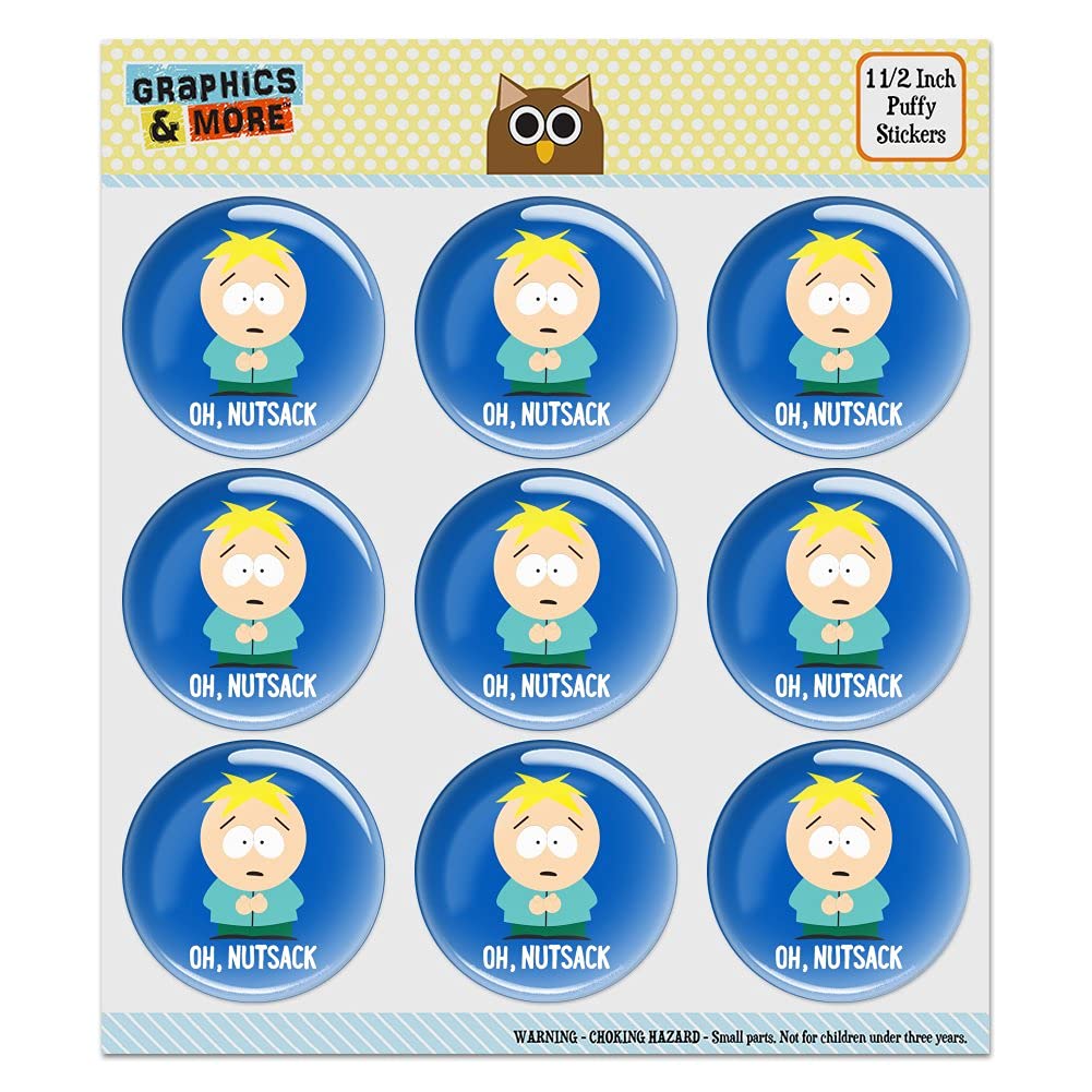 South Park Butters Stickers for Scrapbooking & Crafts - Bubble Dome Set