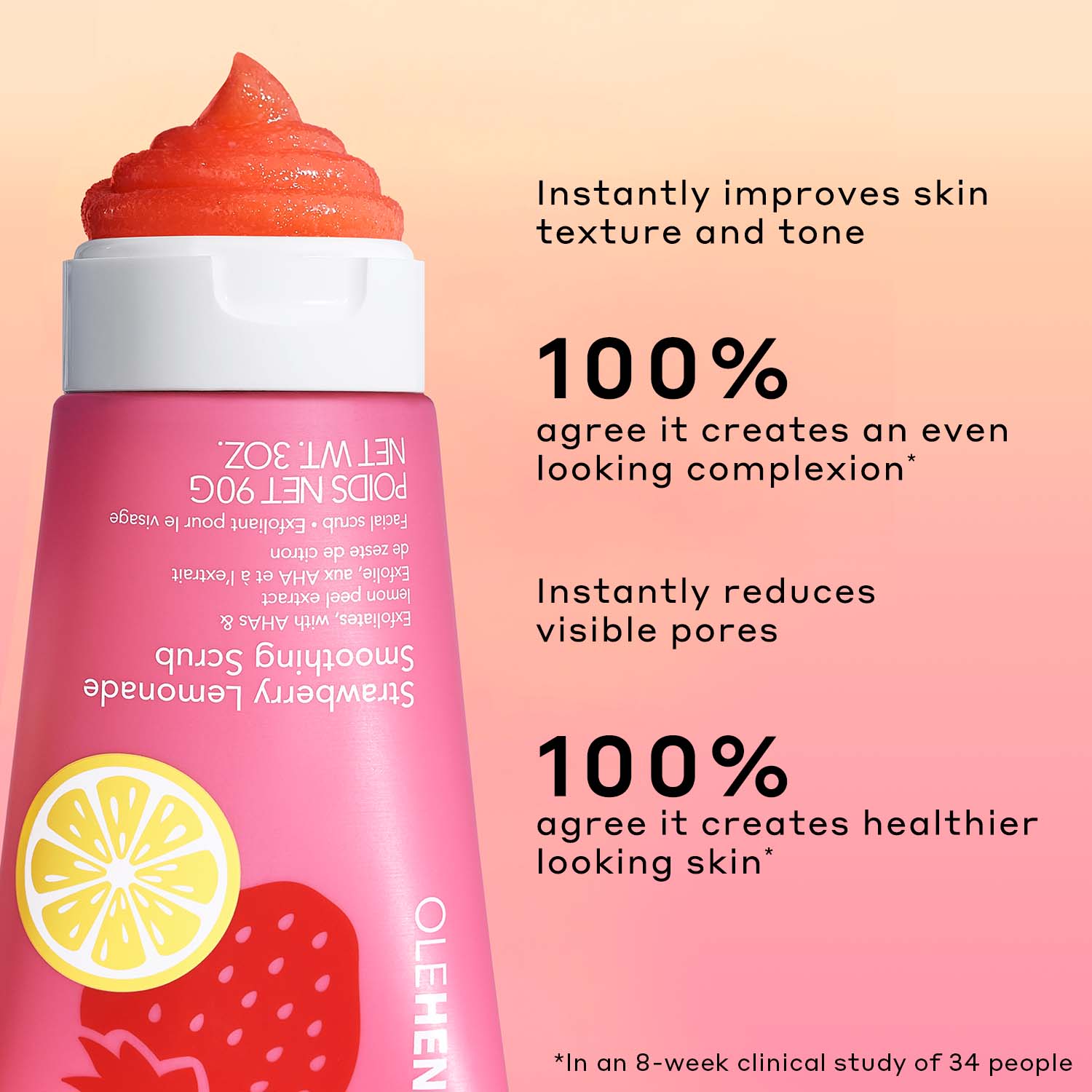 Refreshing Lemonade Smoothing Scrub - Exfoliating Face & Body Scrub for Glowing Skin - Perfect for Spa Day & At-Home Skincare Routine