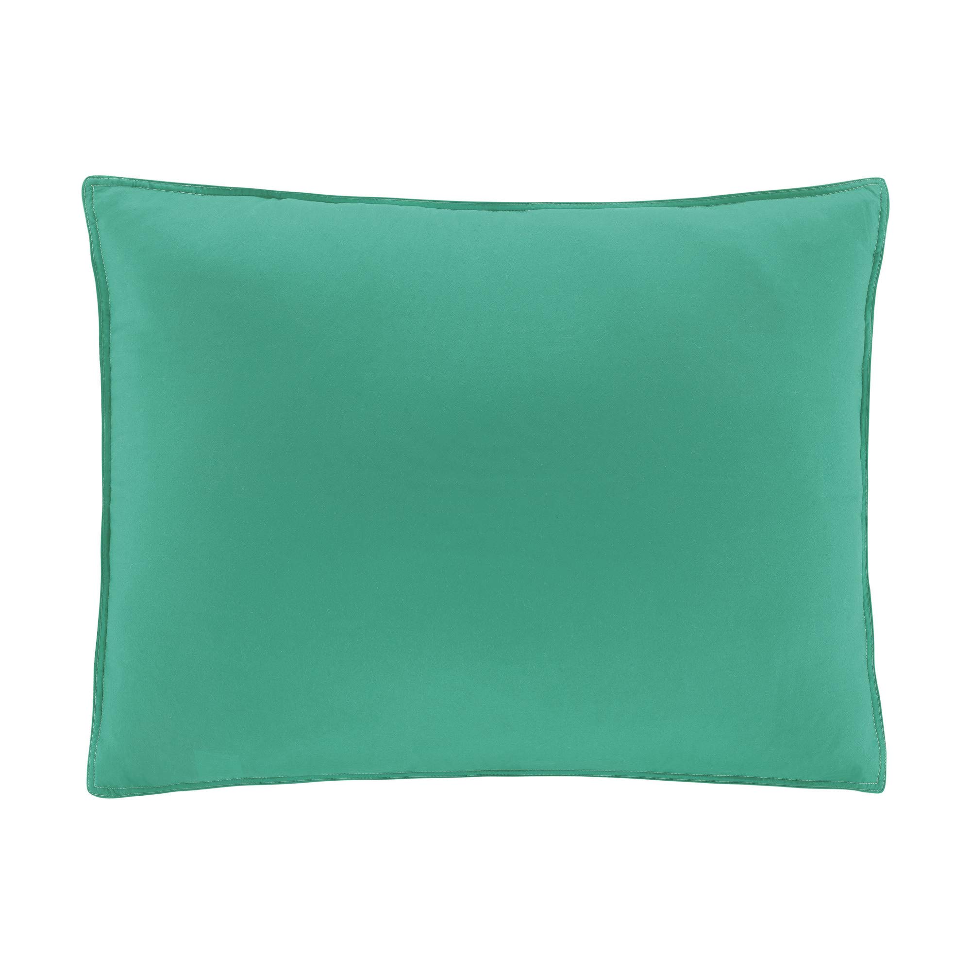 Utica® Solid Reversible King Size Green Comforter Set - 100% Cotton Bedding for All Seasons | Perfect for Master Bedroom, Guest Room & Cozy Home Decor