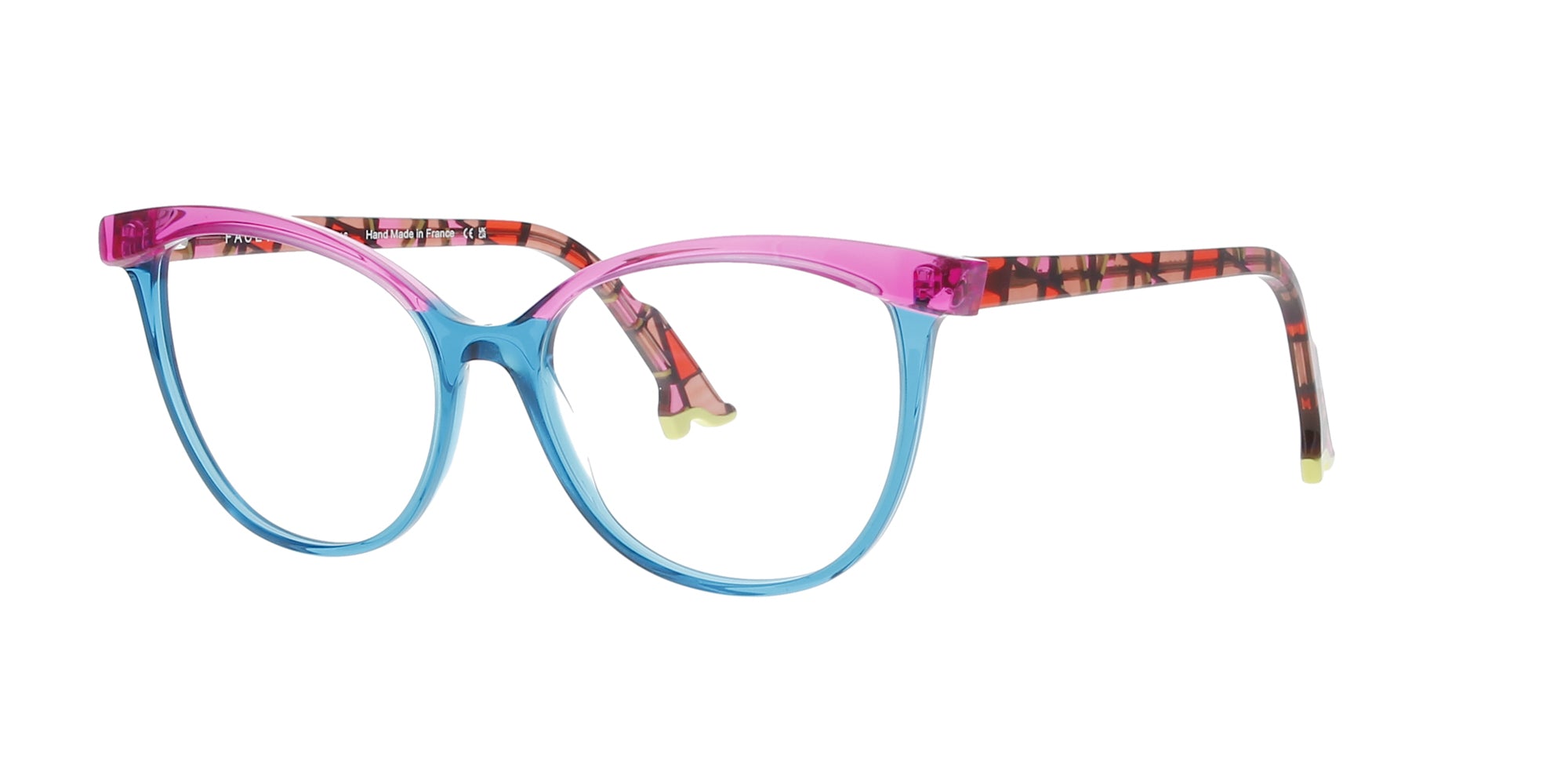 Transparent Fuschia-Light Blue