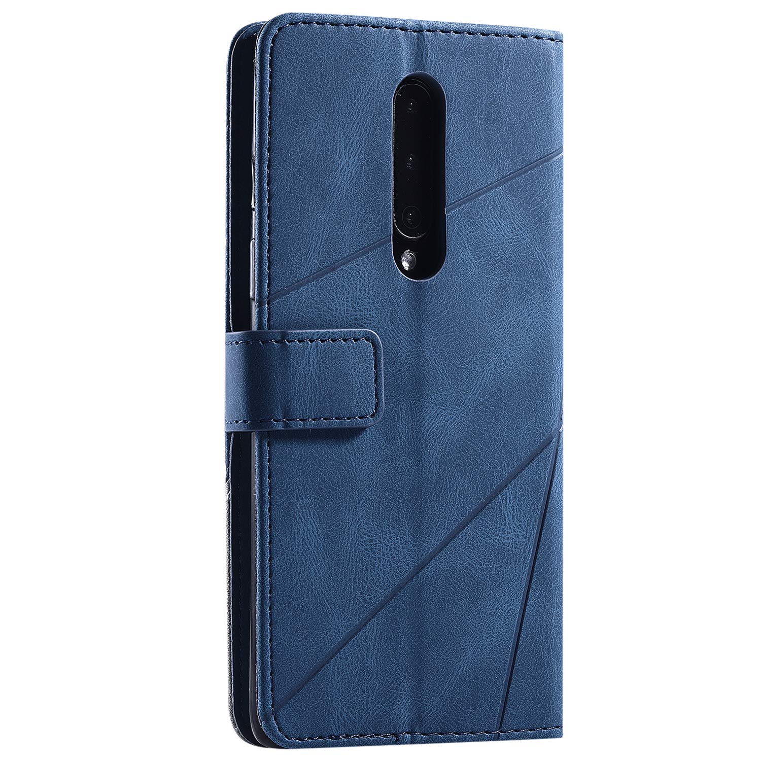 Premium PU Leather Flip Case for OnePlus 8/8 5G (IN2010/IN2011/IN2013/IN2015/IN2019) - Blue Protective Cover with Card Slots | Perfect for Work, Travel & Daily Use