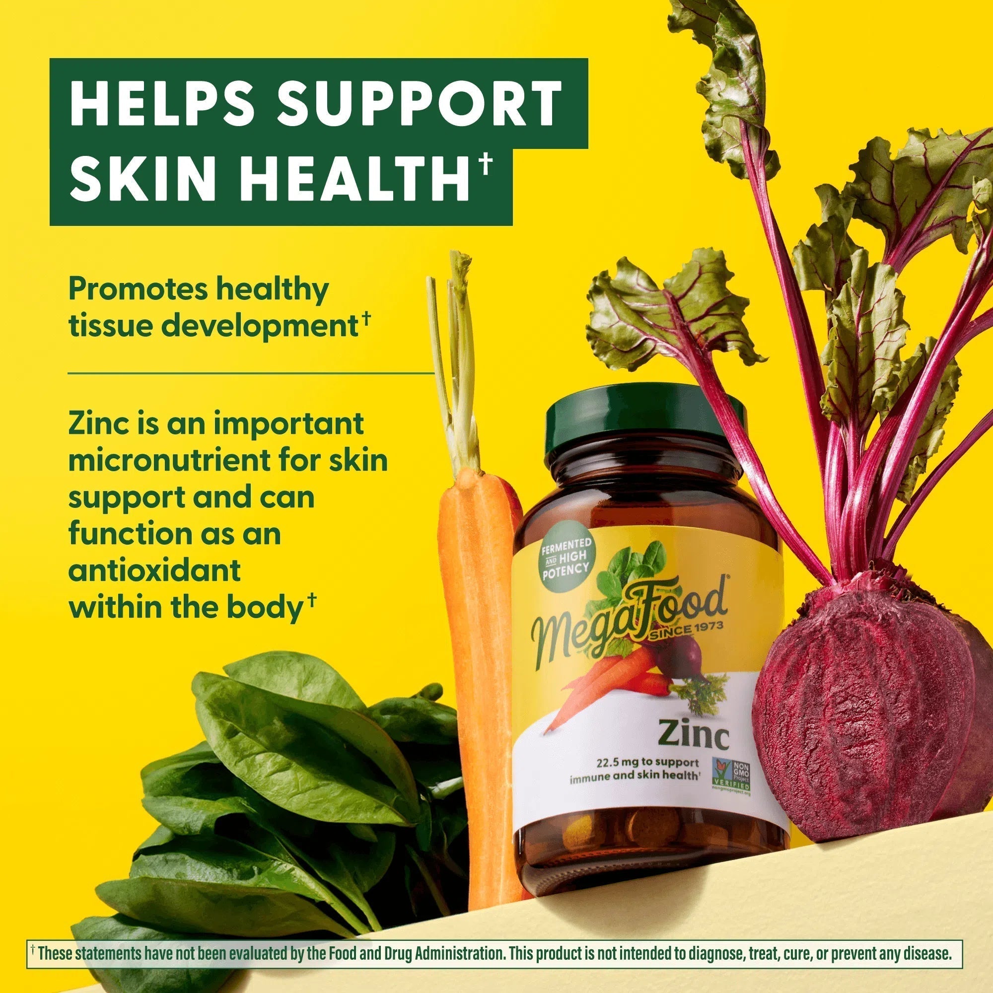 Megafood Zinc Supplement for Immune Support & Wellness - Vegan, Gluten-Free Zinc Pills for Daily Health, Energy & Metabolism - Perfect for Immune Boosting, Cold Season & Overall Wellbeing