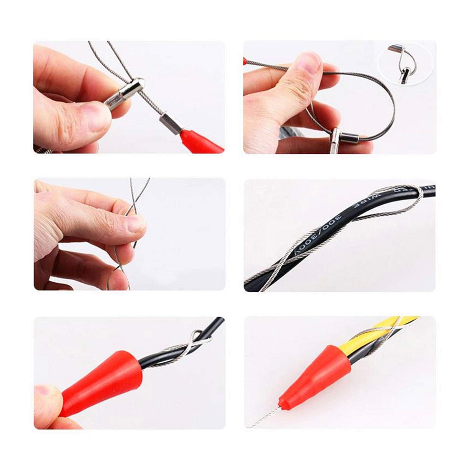 5M/10M/15M/20M/25M/30M/50M Electrical Wire Threader - Professional Electrician Cable Pulling Tool for Wire Running & Installation - Durable Construction Lead Threading Device (Ideal for Home Wiring, Commercial Electrical Work & DIY Projects)
