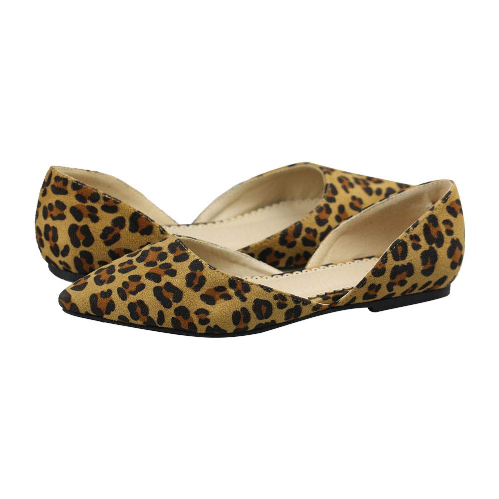 Women's Pointed Toe Ankle Wrap D'Orsay Flats - Slip On Loafers & Casual Ballet Shoes for Work, Office & Everyday Wear