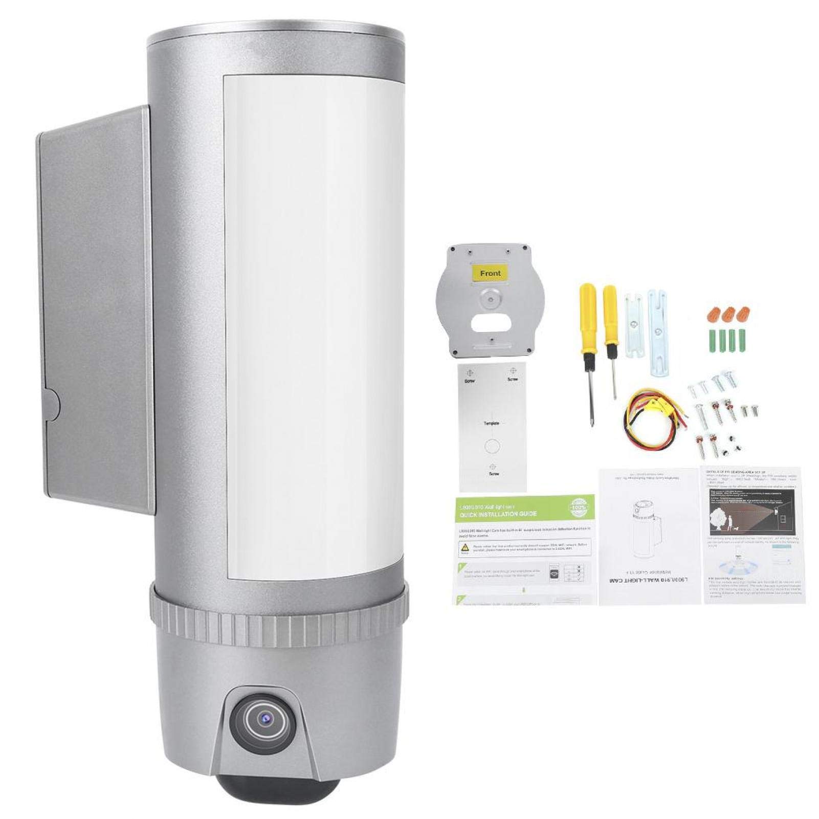 Waterproof Security Camera 1080P HD with Solar Power, IR Night Vision & Sound Alarm - Outdoor Surveillance for Travel, Sports, Warehouse & Home Security
