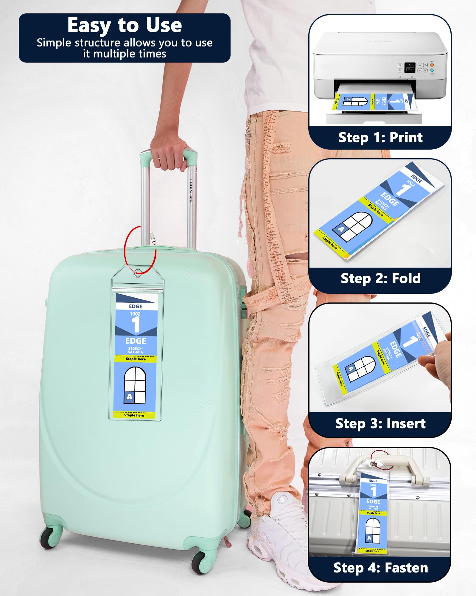 10-Pack Celebrity Luggage Tag Holders - Universal Fit for All Celebrity & Royal Caribbean Cruise Ships (2025-2026) | Durable Cruise Essentials for Easy Baggage Identification