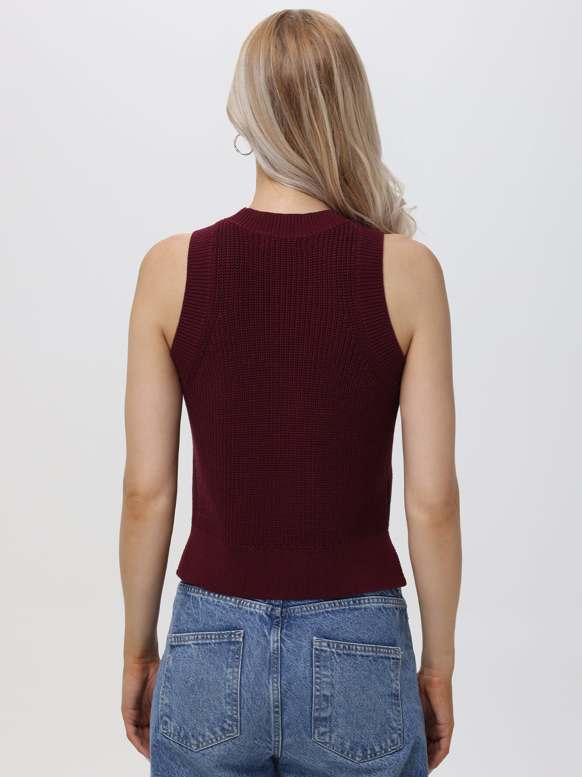 Demi High Crewneck Cotton Tank Top for Women - Soft Breathable Summer Casual Wear - Perfect for Yoga, Gym, and Everyday Outfits