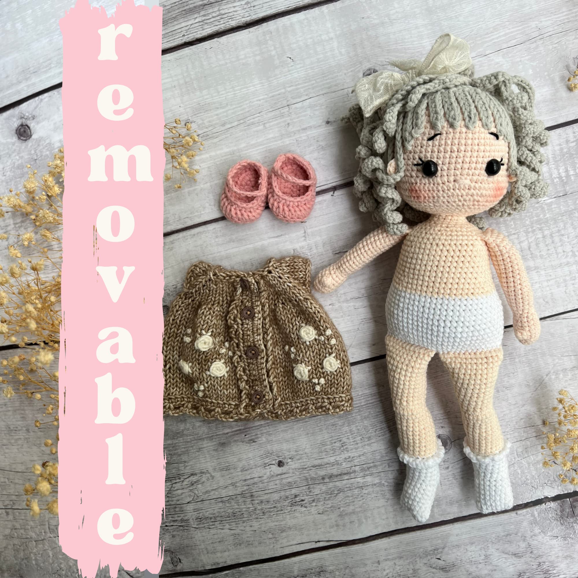 Handmade Crochet Baby Doll - Safe Cotton Yarn Gift for Kids | Birthday, Mother's Day & Home Decor | Amigurumi Fairy Toy