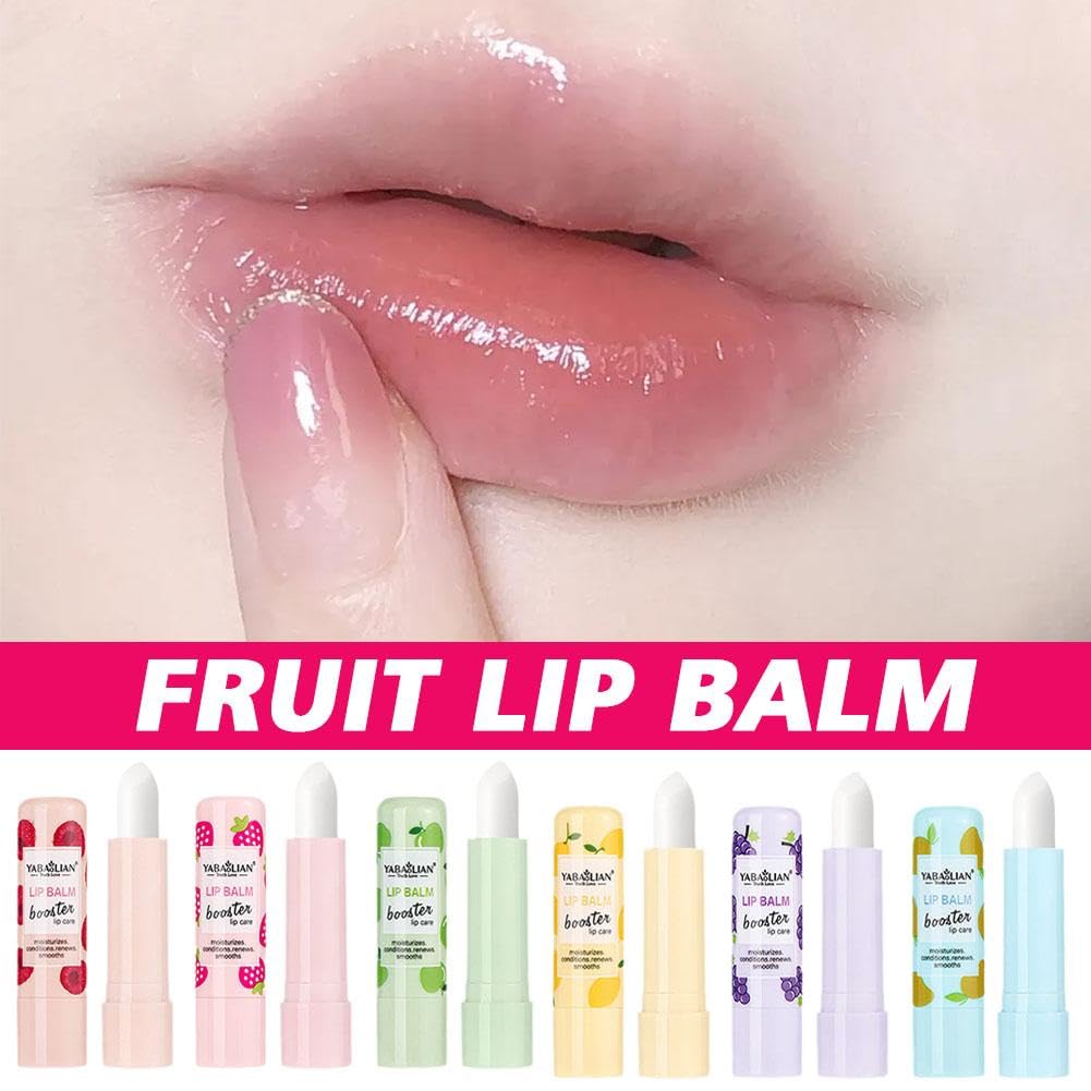 Organic Fruit Lip Balm Set - Long Lasting Moisturizing & Nourishing Lip Care for Dry, Chapped Lips - Natural Flavored Lip Balm for Women & Men - Perfect for Daily Hydration, Winter Protection & On-the-Go Use
