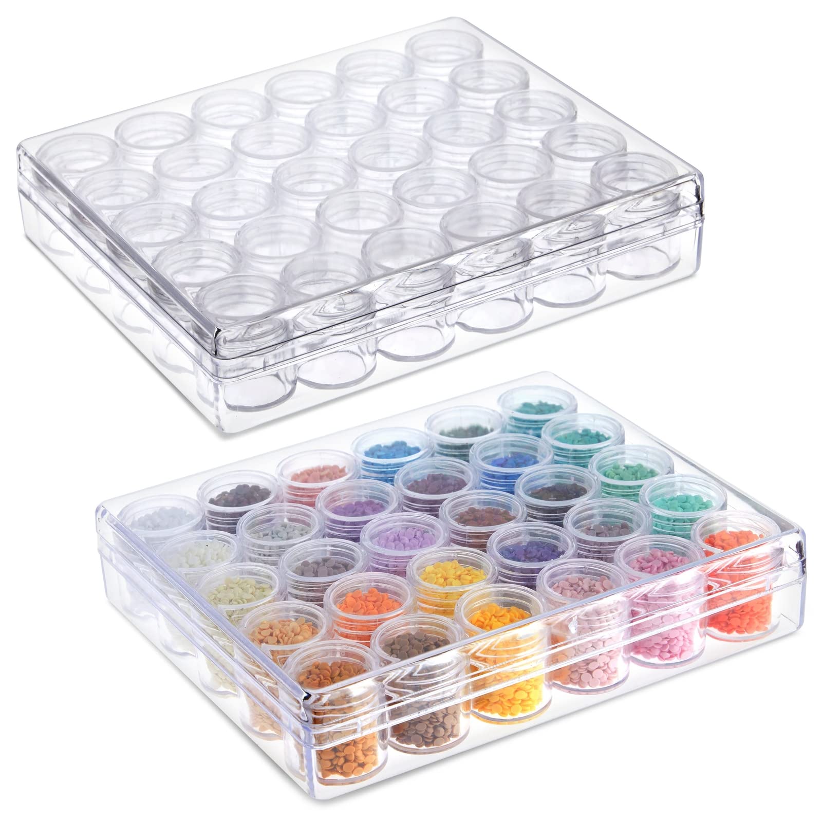 Bright Creations Clear Bead Storage Organizers - 3 Pack Plastic Containers with Lids for Glitter, Beads, Arts & Crafts Supplies (93 Pieces) - Perfect for Jewelry Making, DIY Projects & Craft Room Organization