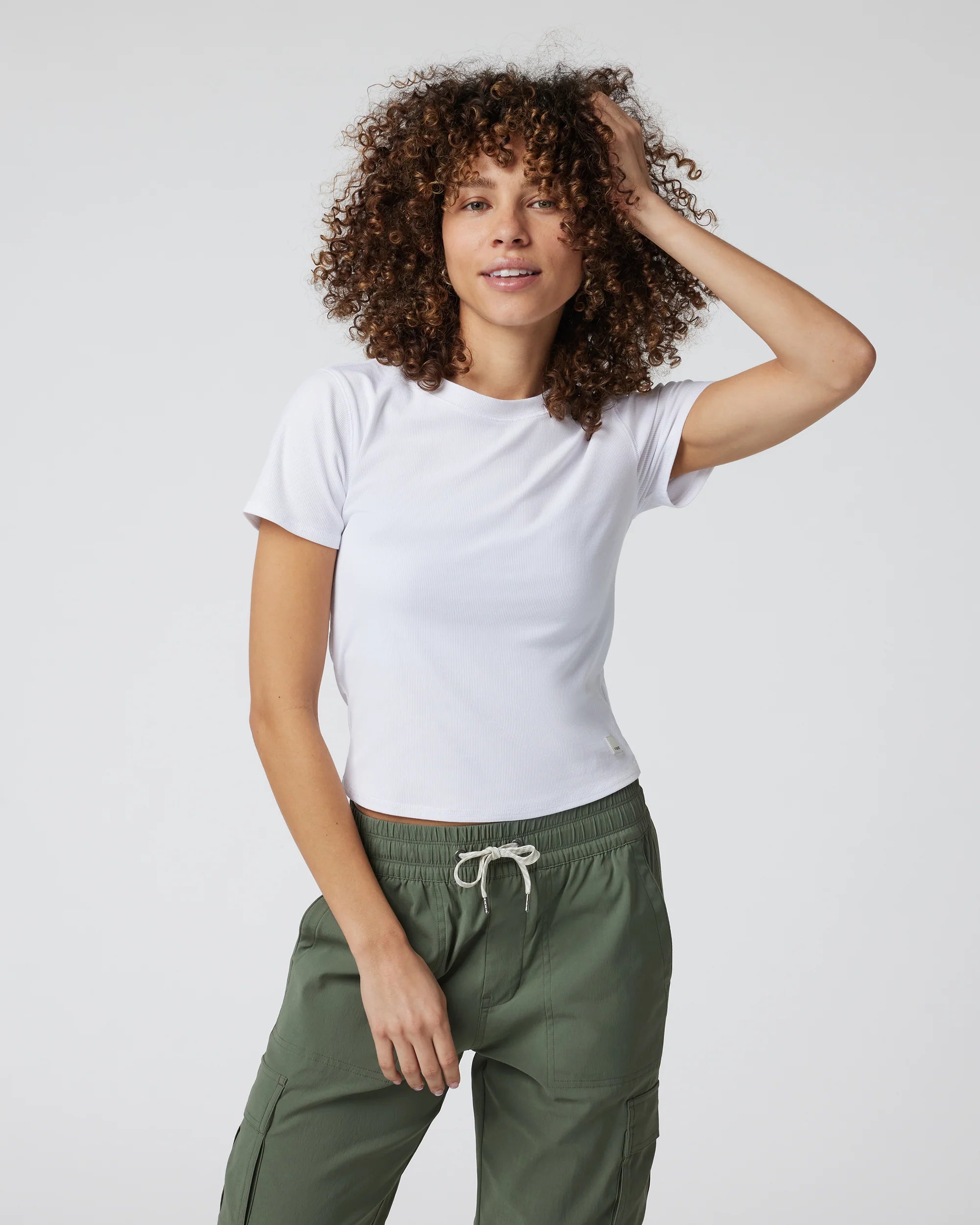 Vuori Pose Fitted Tee - Women's Slim Fit Performance T-Shirt for Yoga, Running & Workouts | Moisture-Wicking & Breathable Activewear Top