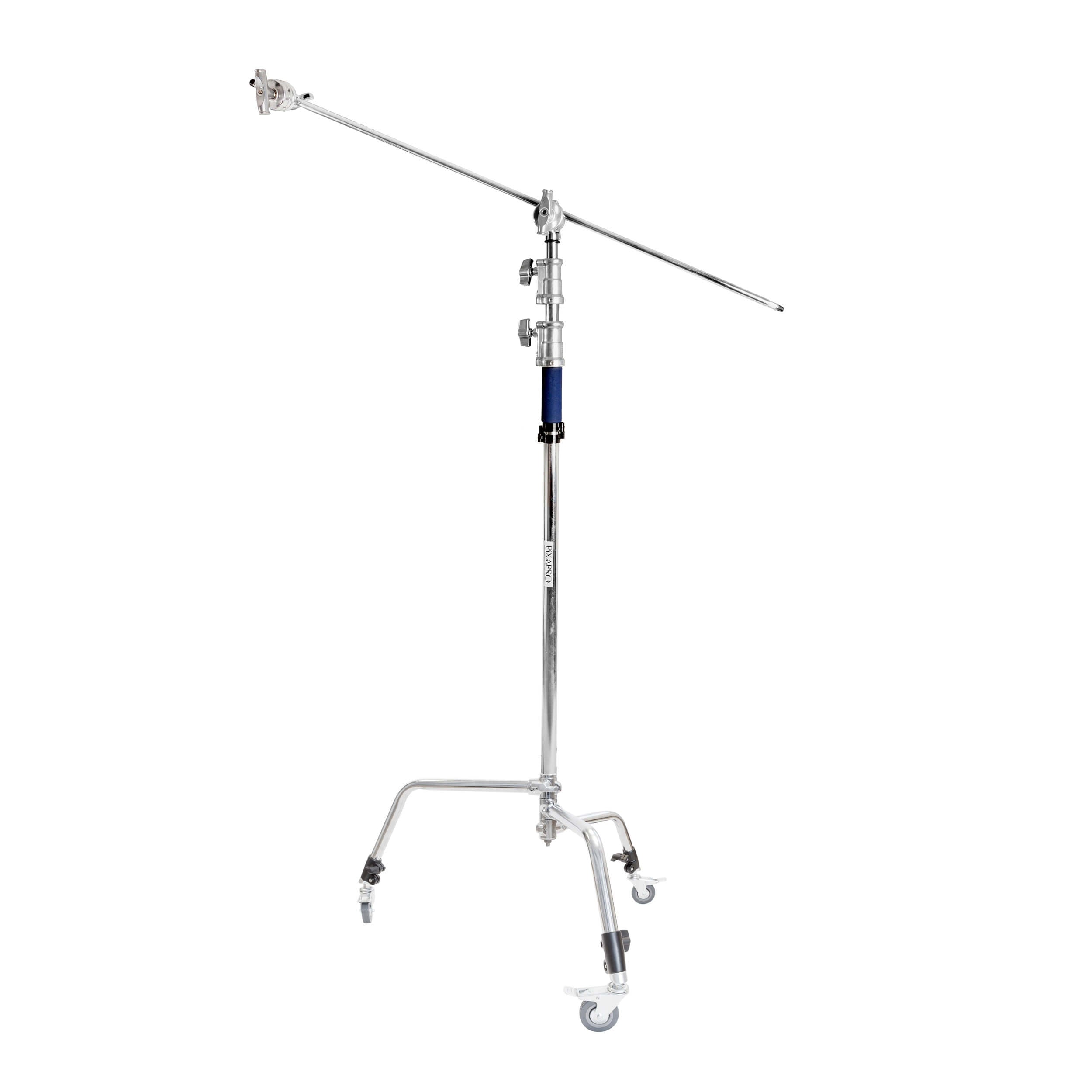 3M Telescopic Turtle Base C Stand with Boom & Caster Wheels - Heavy Duty Light Stand for Photography, Video & Studio Equipment - Perfect for Film Sets, YouTube Videos & Professional Studios
