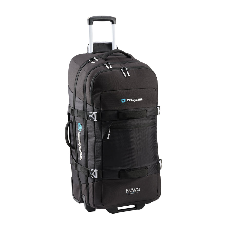 Caribee 5750 Global Explorer V2 125L Black Upright Duffle Travel Bag - Perfect for Adventure Travel, Camping & Outdoor Expeditions