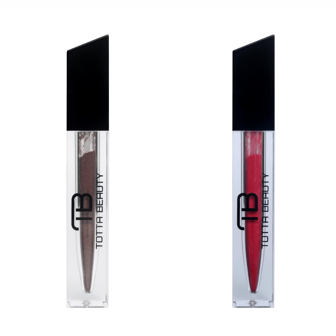 Totta Beauty Magic Air Powder Lipstick Combo Pack - Dark Chocolate & Mahogany | 100% Vegan Natural Hydrating Lipstick with Vitamin E | Long Lasting Moisturizing Lip Color for Daily Wear, Parties & Special Occasions