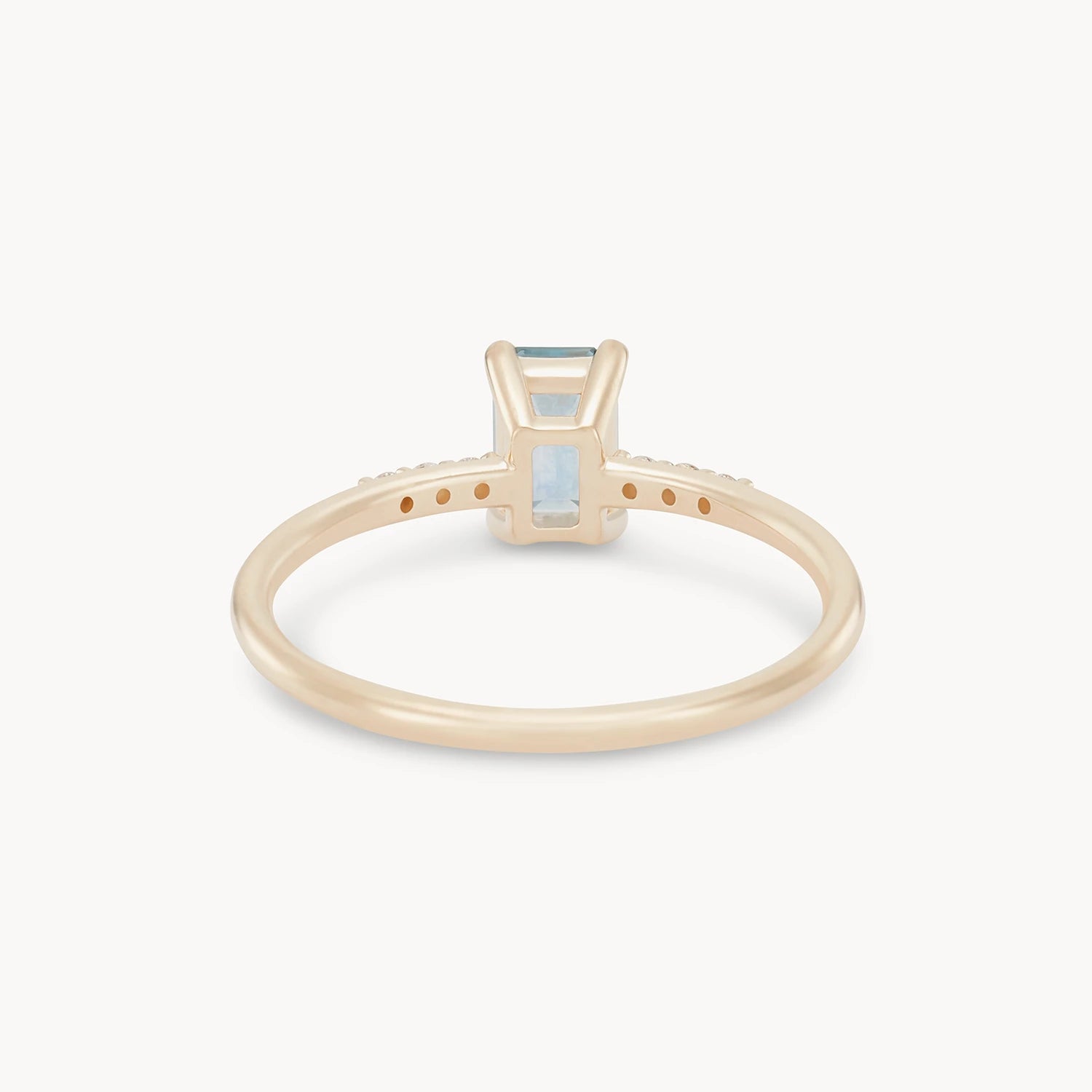14K Yellow Gold Baguette Blue Sapphire Ring - Unique Handcrafted Jewelry for Women, Perfect for Weddings, Anniversaries & Special Occasions