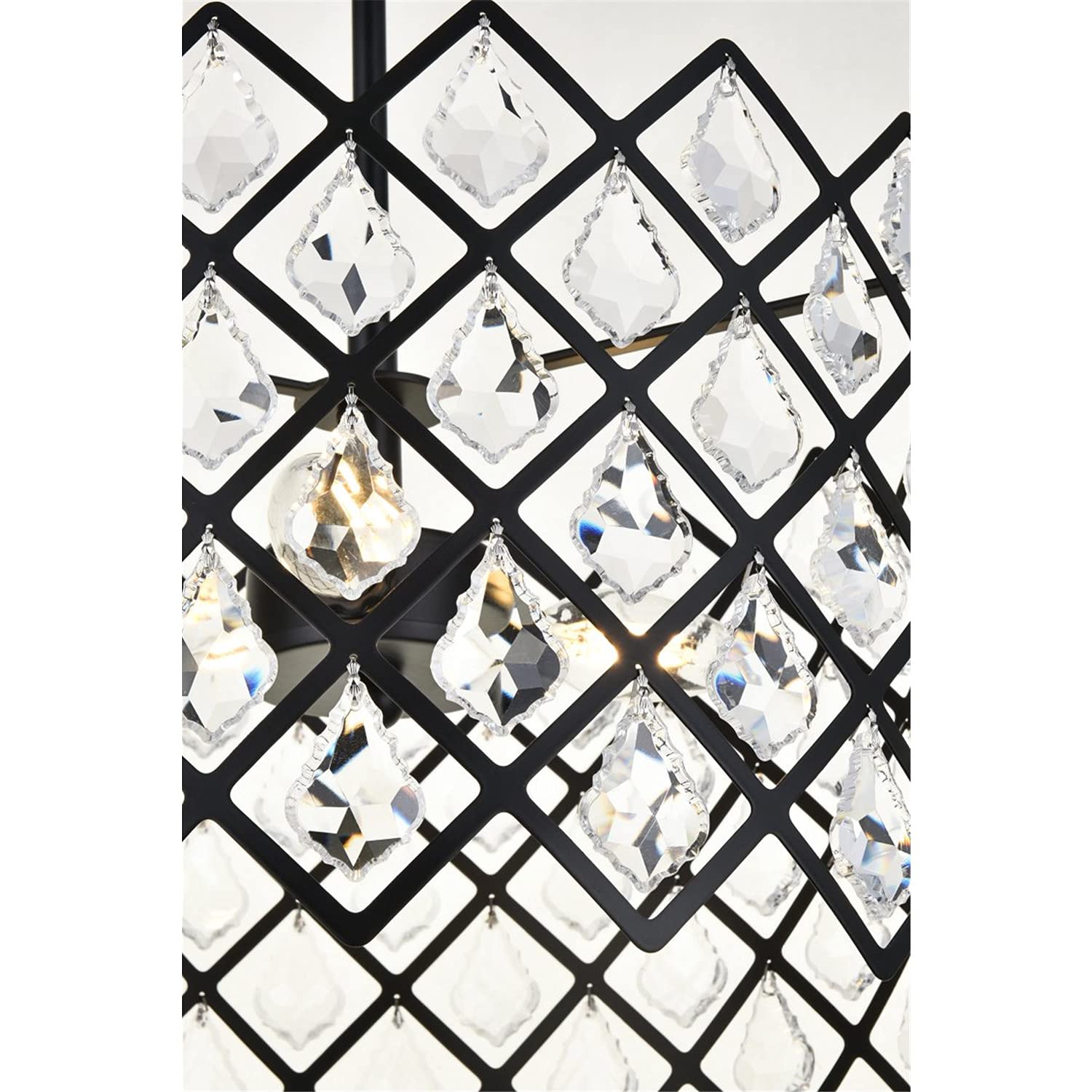 Modern Black Lyla 16-Inch Pendant Light - Indoor Ceiling Lighting Fixture for Dining Room, Kitchen Island & Bedroom Decor