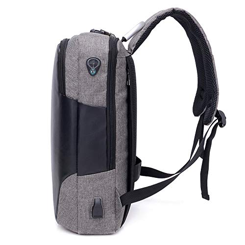 OLOMA Waterproof Unisex Backpack for Work, Travel & Sports - USB Charging Port, Durable Business Laptop Backpack for Men & Women (Hortel�) - Perfect for Commuting, Gym & Outdoor Adventures