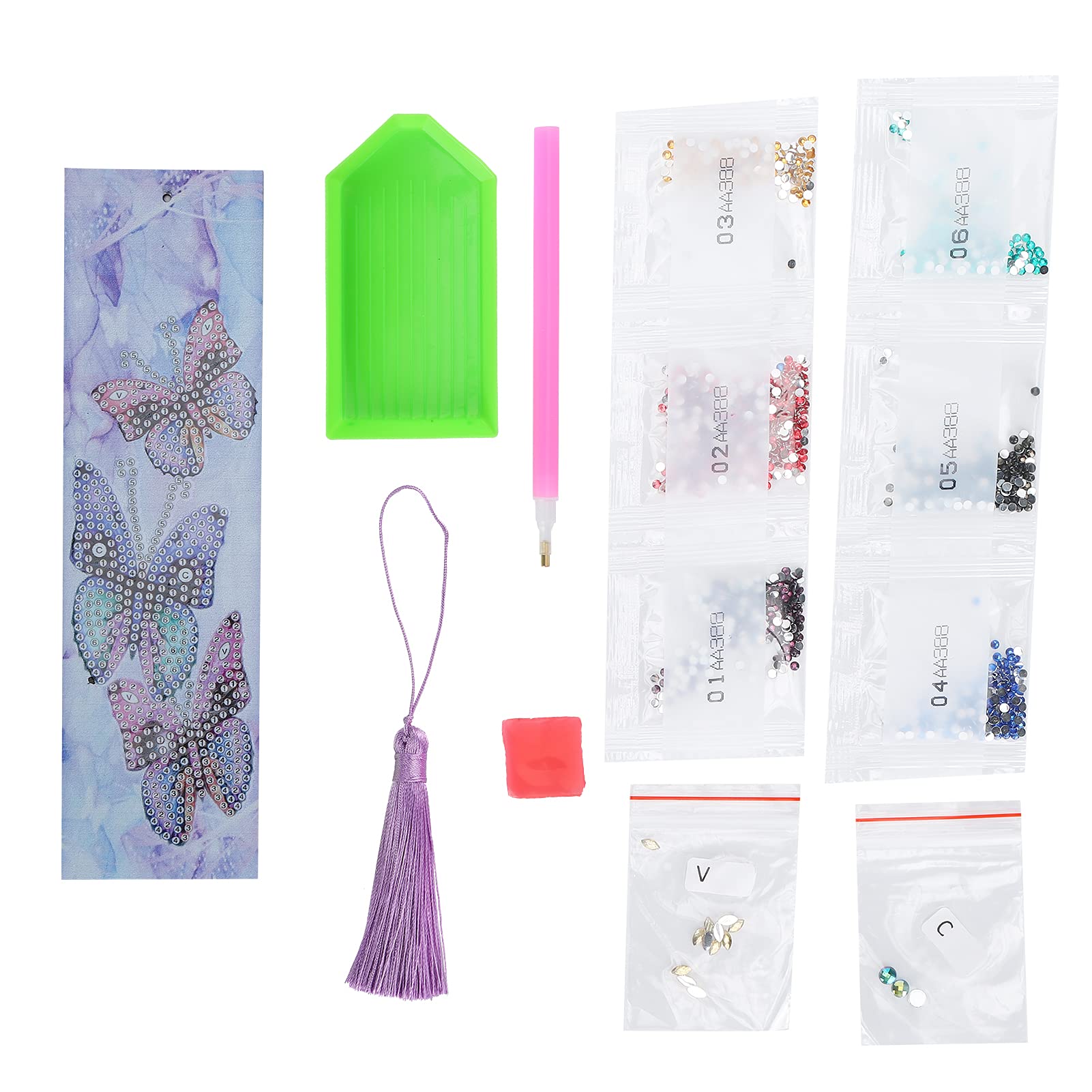 DIY Rhinestone Painting Bookmarks - Animal Shaped Tassel Bookmarks with Shiny Crystals | Creative Art Kit for Adults & Kids | Perfect for Reading, Gifts, and Craft Projects