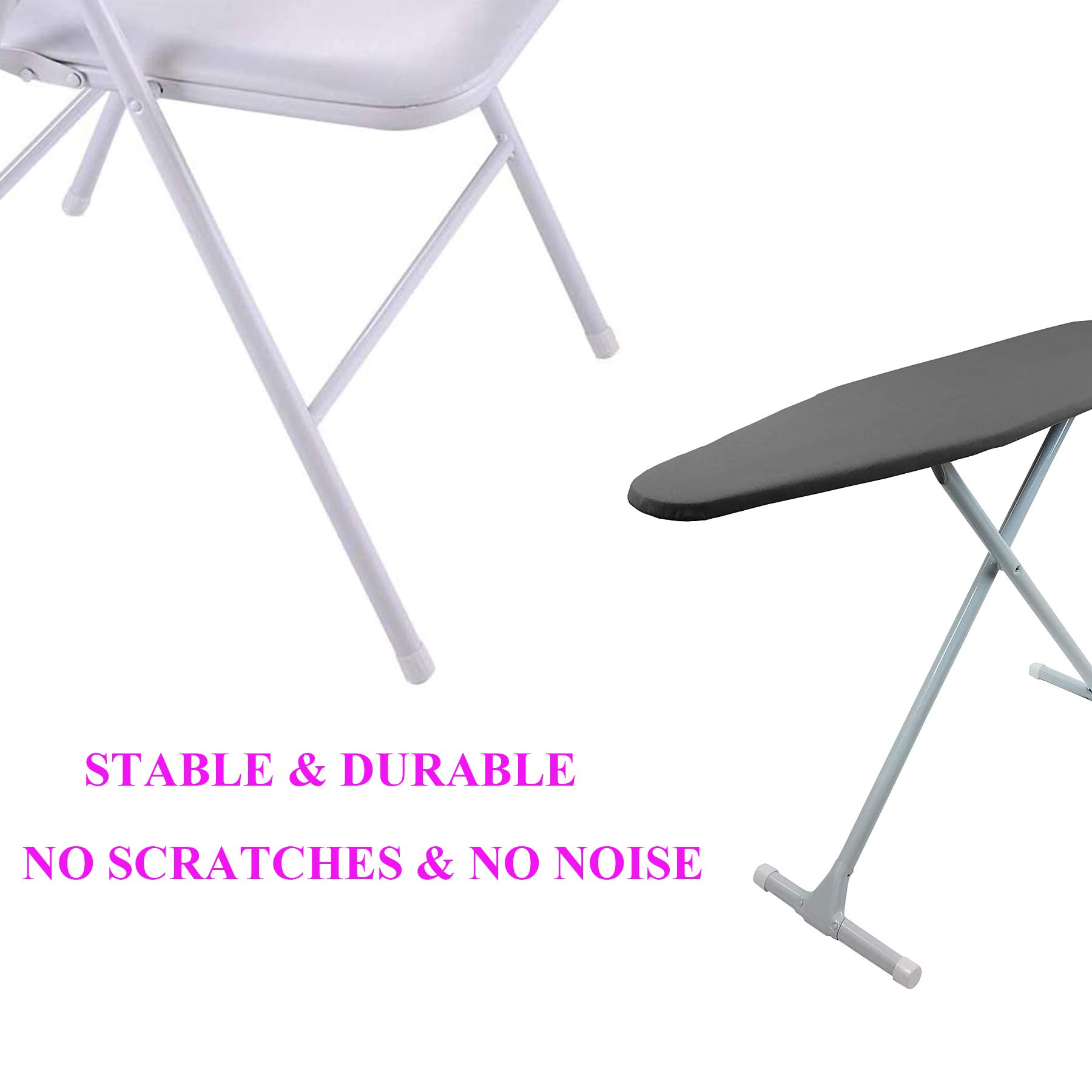 Non-Slip Rubber Chair Leg Tips 1-1/4