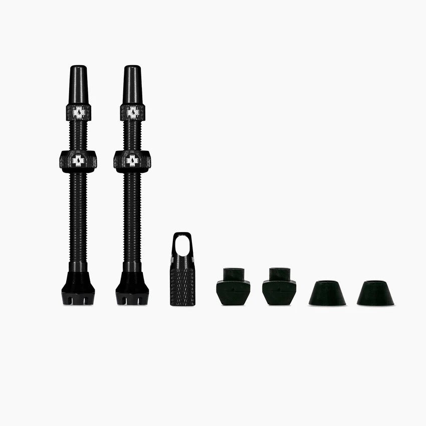 Muc Off V2 Tubeless Valve Presta Pair - High Performance Bike Tire Valves for MTB & Road Bikes - Perfect for Tubeless Setup and Off-Road Cycling