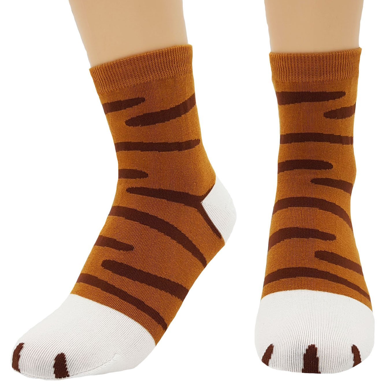 Worldlook Women's Cat Paw Print Socks - Soft Cotton Blend Crew Socks with Cute Toe Bean Design - Perfect for Cat Lovers, Gifts, and Casual Wear