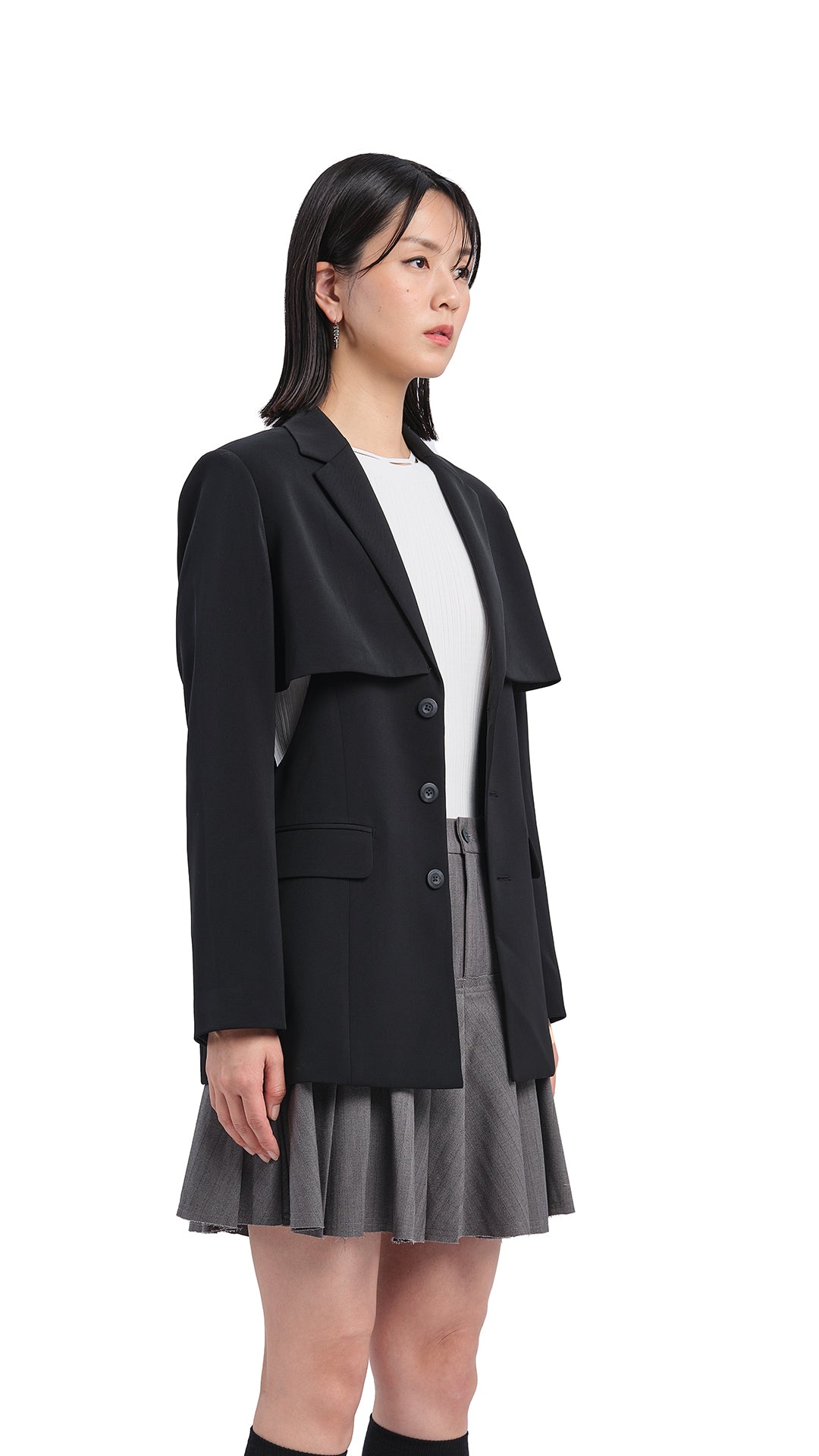 Stylish Women's Cut Out Blazer Jacket - Trendy Office Wear & Evening Outfit for Business Casual Dresses