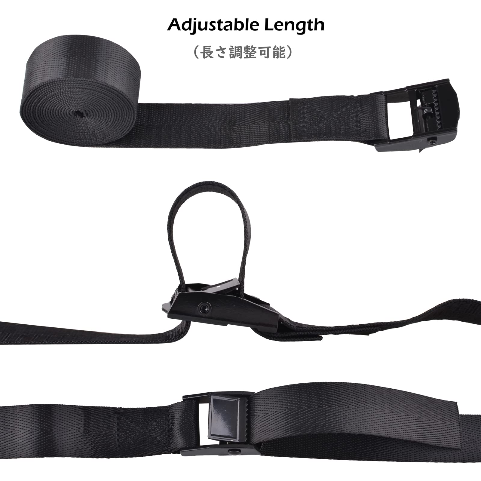 TRIWONDER Heavy Duty Tie Down Straps - 4-Pack 1