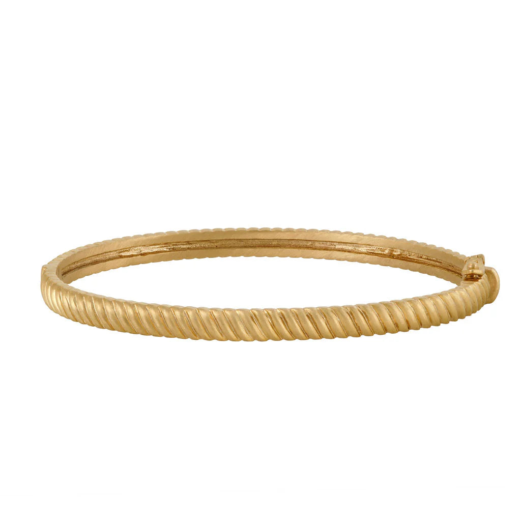 Sethi Couture La Mer Bangle - Elegant Gold-Plated Cuff Bracelet for Women, Perfect for Parties, Weddings & Everyday Wear | Luxury Fashion Jewelry Gift for Her