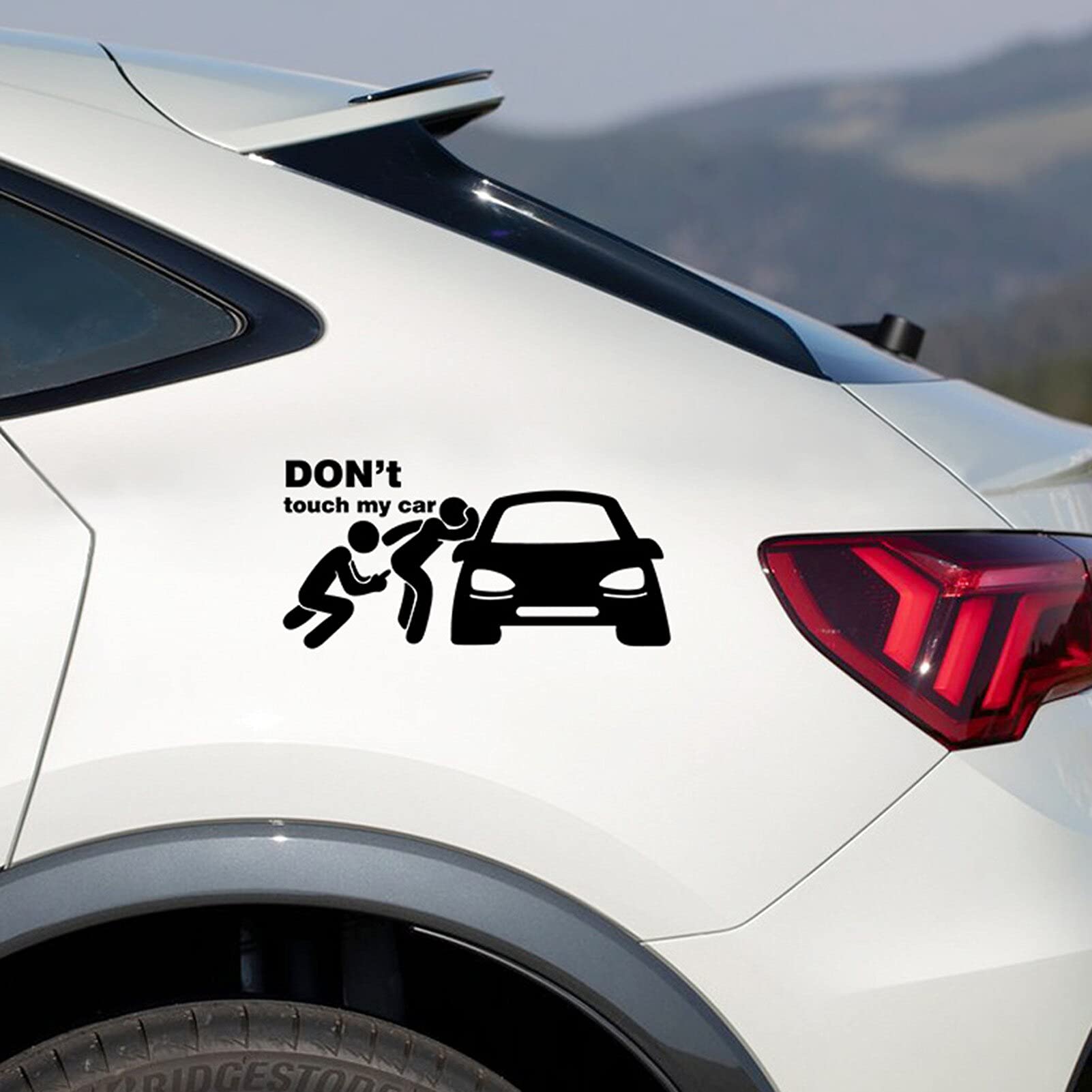 Funny Car Sticker - 'Don't Touch My Car' Vinyl Decals for Auto Body, Bumper & Fender | Creative Motorcycle Exterior Decoration & Car Window Accessories | Perfect for Personalizing Vehicles & Expressing Personality