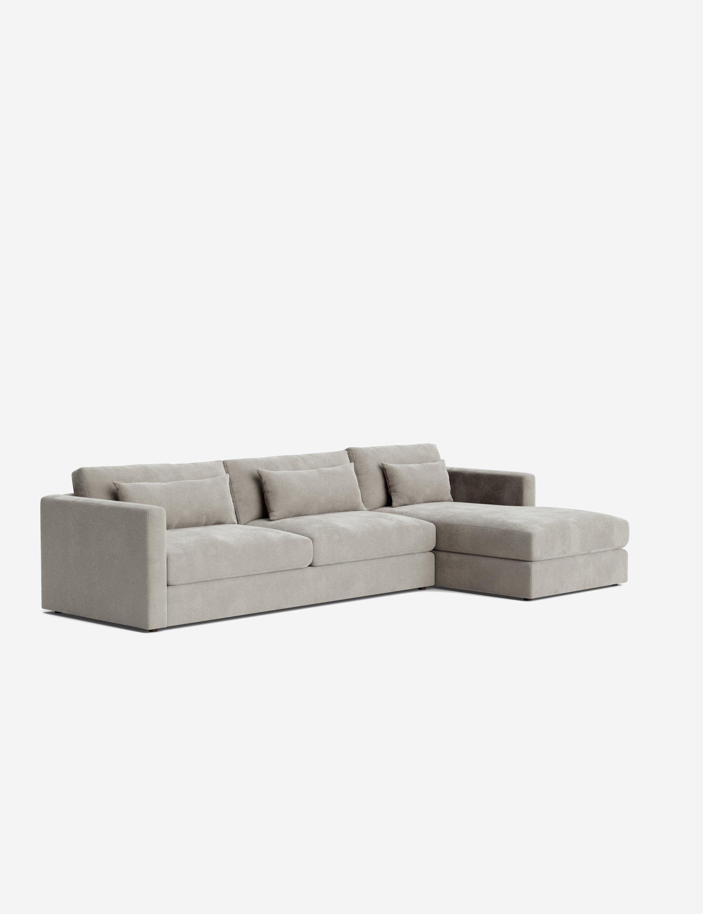 Durham Chaise Sectional Sofa - Modern L-Shaped Couch with Chaise Lounge, Upholstered Fabric, Comfortable Living Room Furniture for Small Spaces | Perfect for Apartments, Condos & Family Gatherings