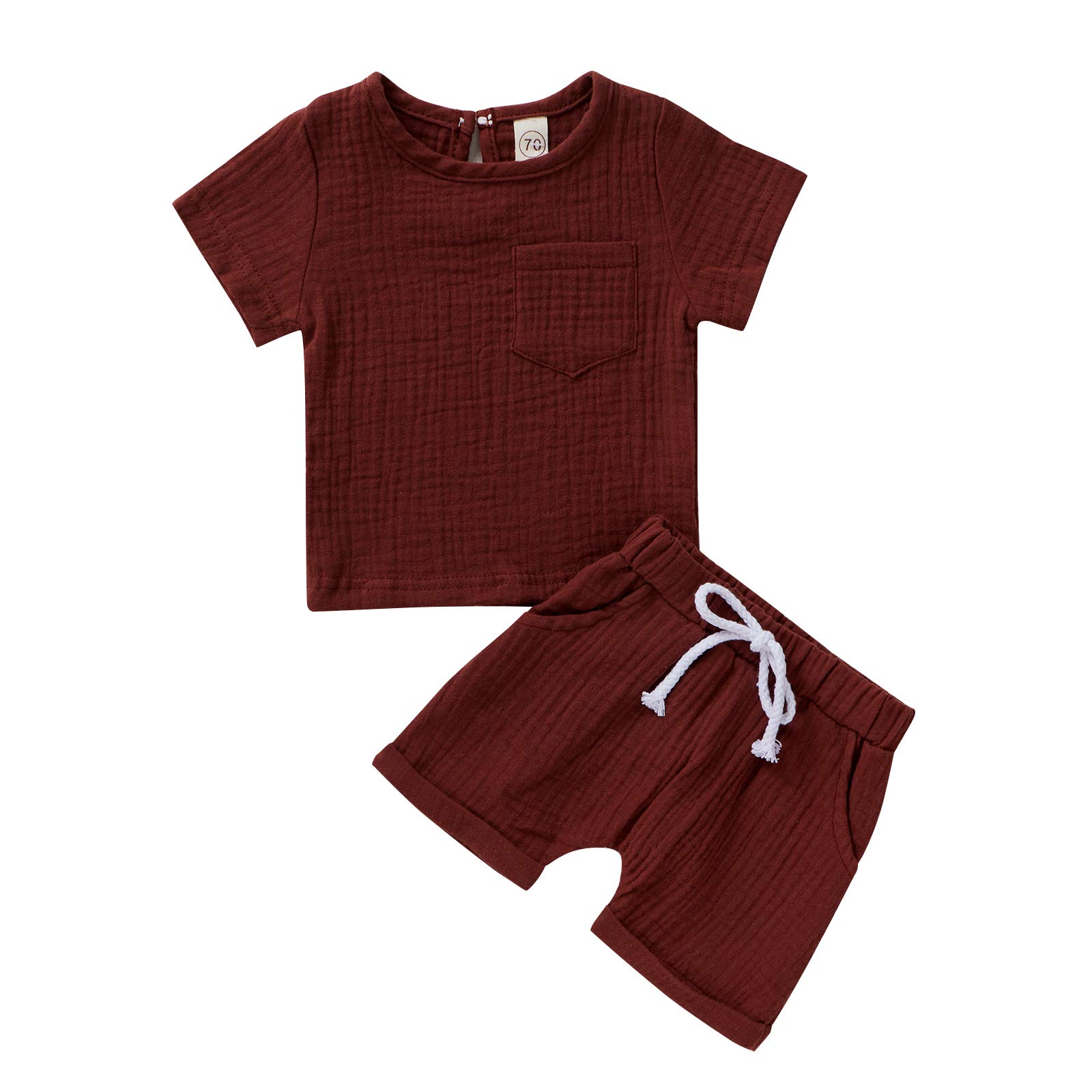 Ynibbim Baby Shorts Set - Unisex Cotton Linen Outfits for Boys & Girls | Infant Toddler Summer Clothes | Perfect for Playtime, Beach & Outdoor Activities