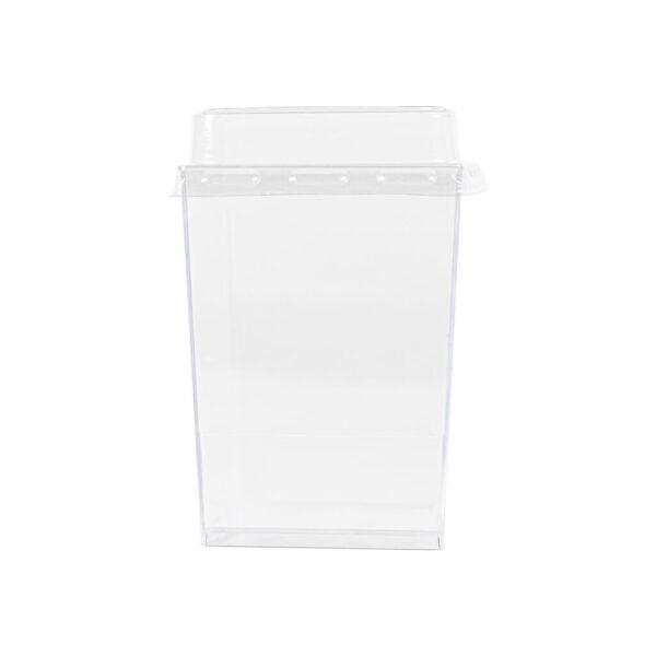 6 oz. Clear Square Plastic Cups with Lids - 10 Pack | Disposable Drinking Cups for Parties, Picnics, and Office Use