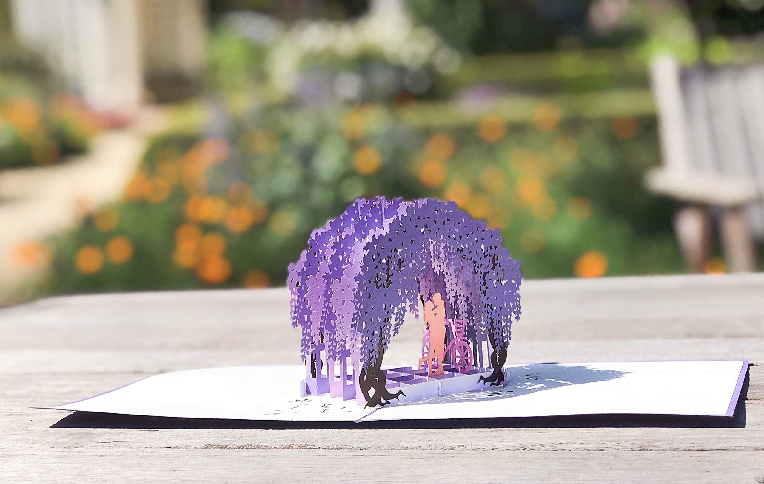 3D Pop Up Greeting Card - Liif Wisteria Arch Love Couple Valentine's Day, Birthday, Wedding, Mother's Day, Anniversary & Engagement Gift for Wife, Mom & Couples | Perfect for Romantic Surprises & Special Occasions