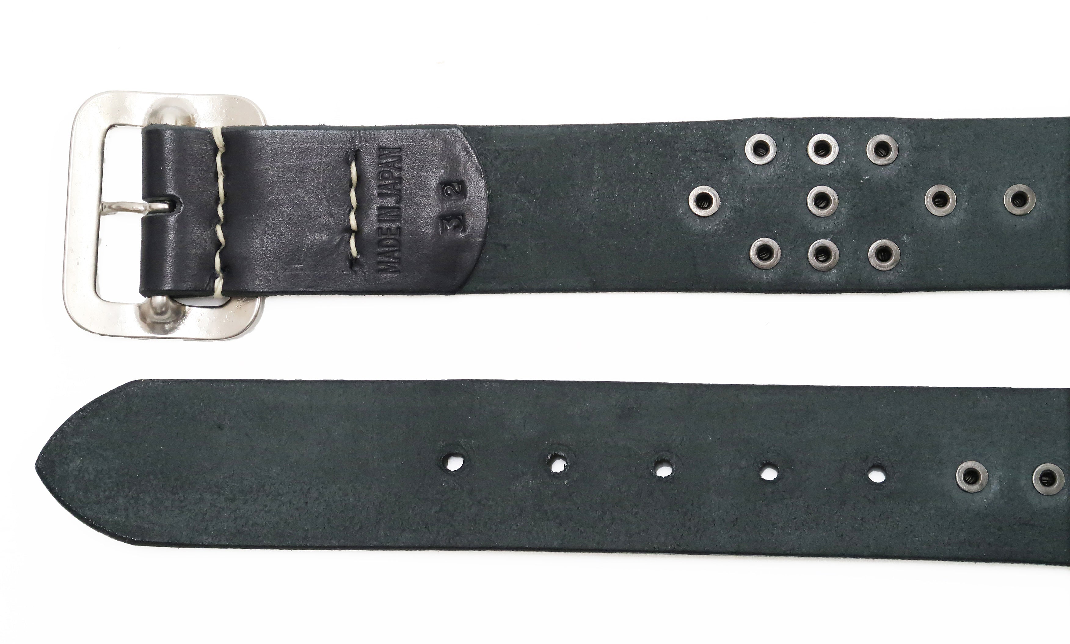 Men's Studded Leather Belt - 40mm Wide 4mm Thick Cowhide with Square Buckle | Sugar Cane Design | Casual & Fashion Accessory | Perfect for Jeans, Pants & Everyday Wear (SC02321, Black)