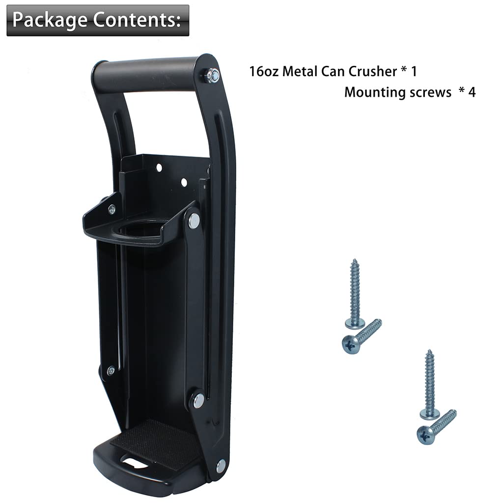 Wall Mounted 16oz Can Crusher for Soda & Beer Cans - Easy Recycling at Home