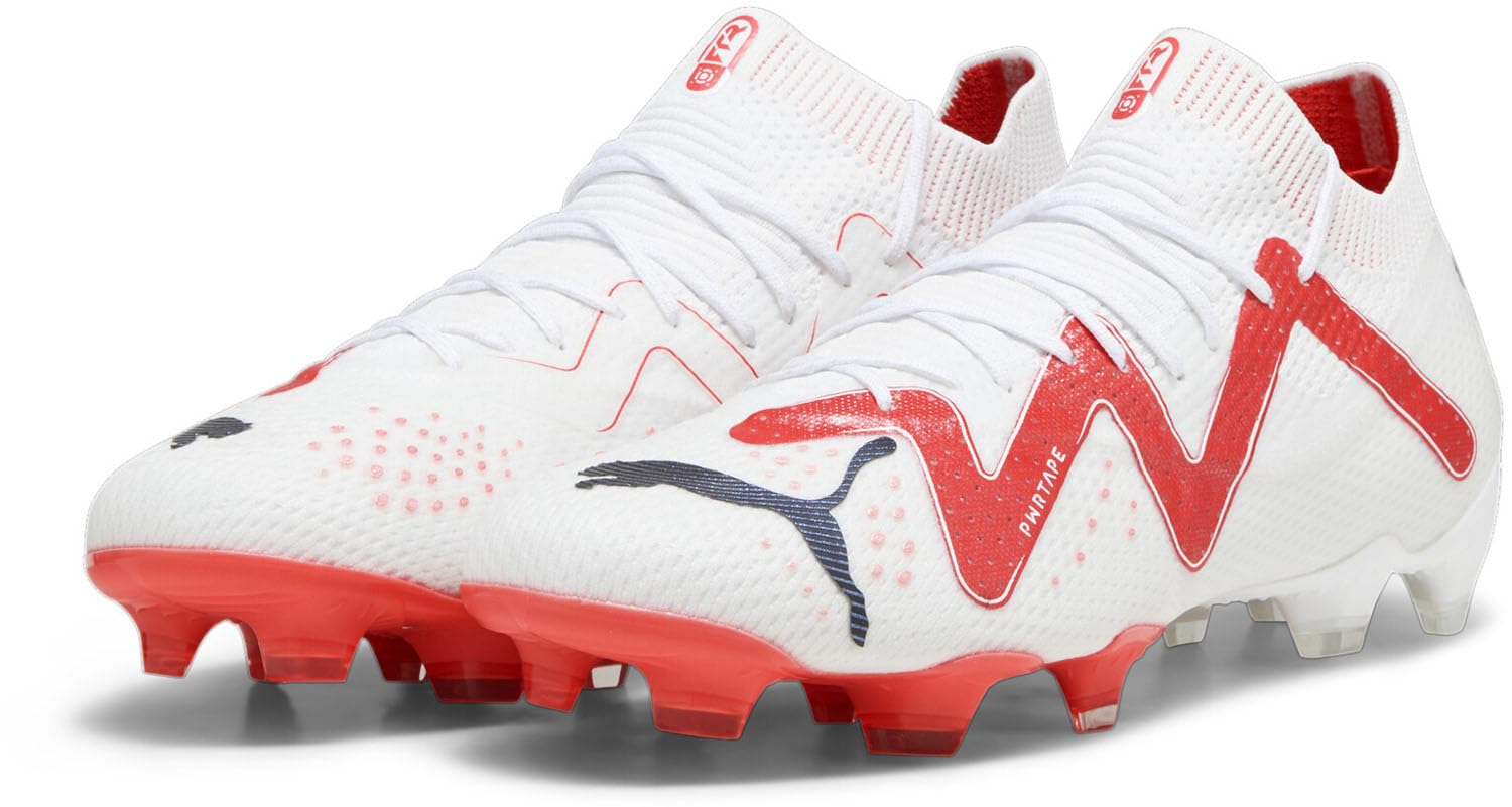 PUMA Women's Future Ultimate Firm Ground Soccer Cleats - White | Lightweight & Comfortable for Firm Ground Play | Perfect for Soccer Matches & Training
