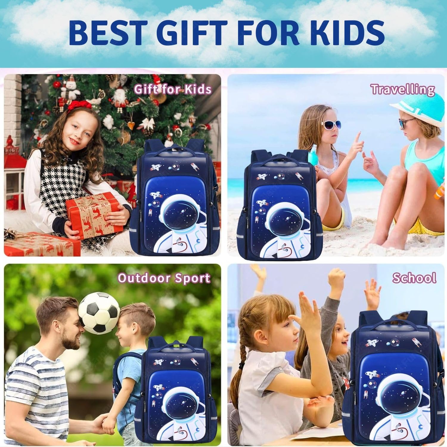 FunBlast Boys School Backpack - Large Capacity 40 X 30 X 18 CM Japanese Style Bookbag for Teens, Space-Saving Design - Perfect for School, Travel & Daily Use