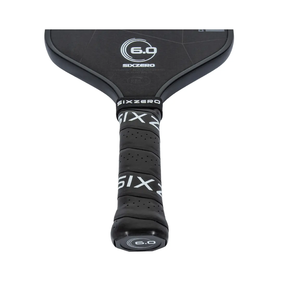 Six Zero Double Black Diamond 16mm Premium Pickleball Paddle - Professional Carbon Fiber Surface for Enhanced Spin & Control - Perfect for Competitive Play & Tournament Use